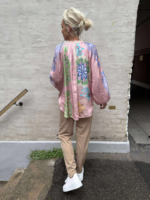 Malikka Shirt - Rosa M/Mønster