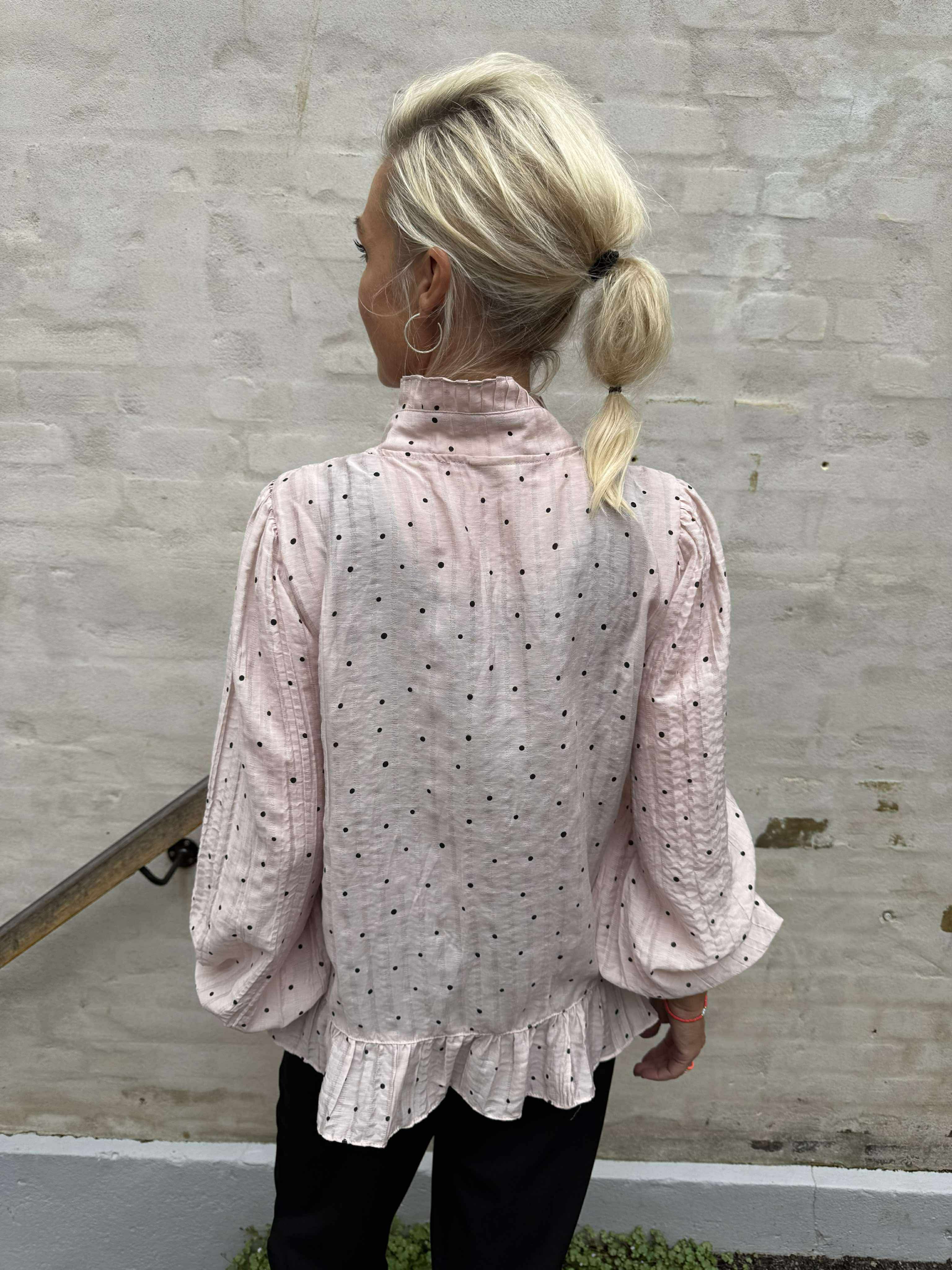 NazliGO Lullo Blouse -  Rose Black Dots