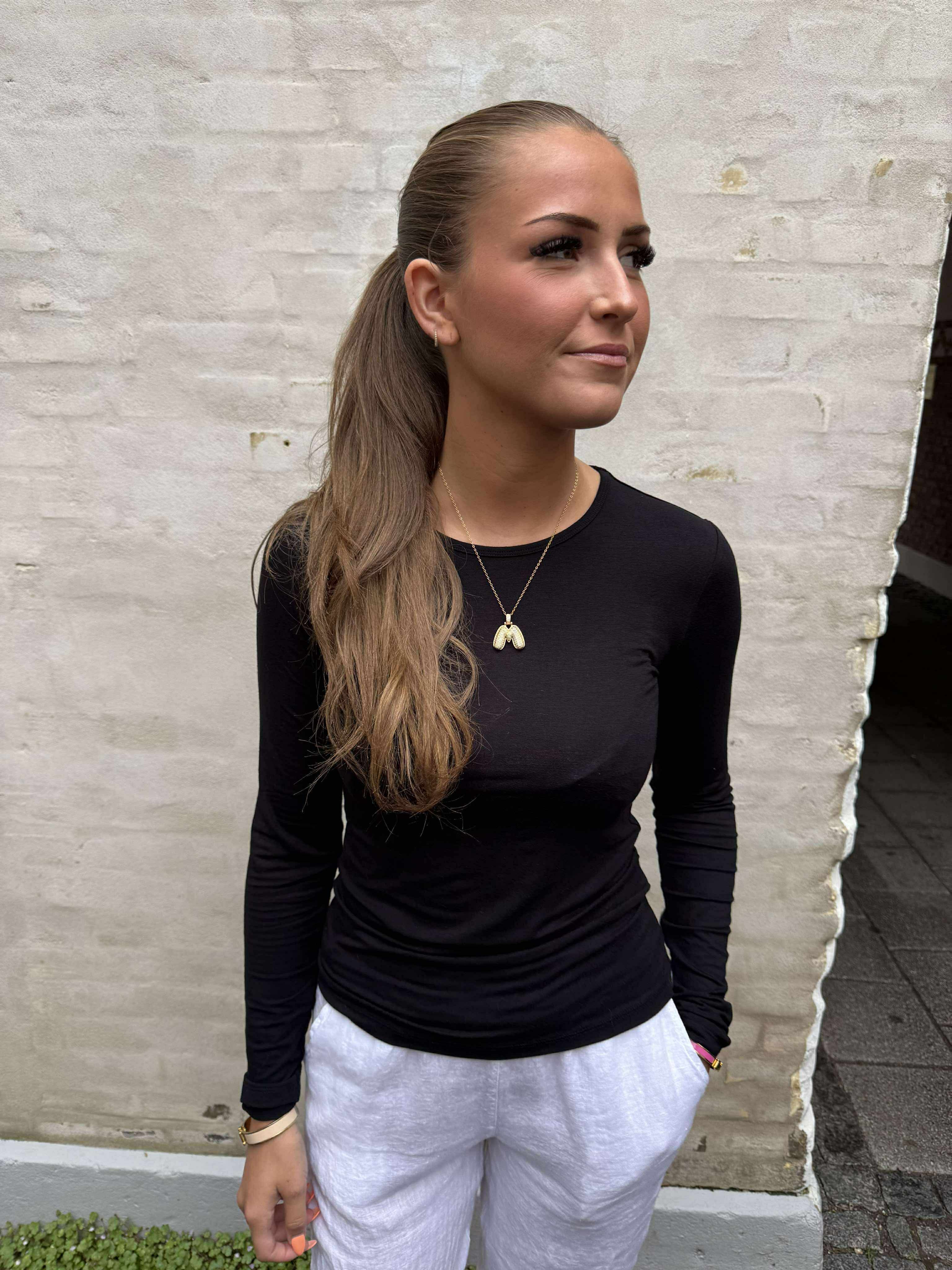 MILA O-NECK TOP - Black