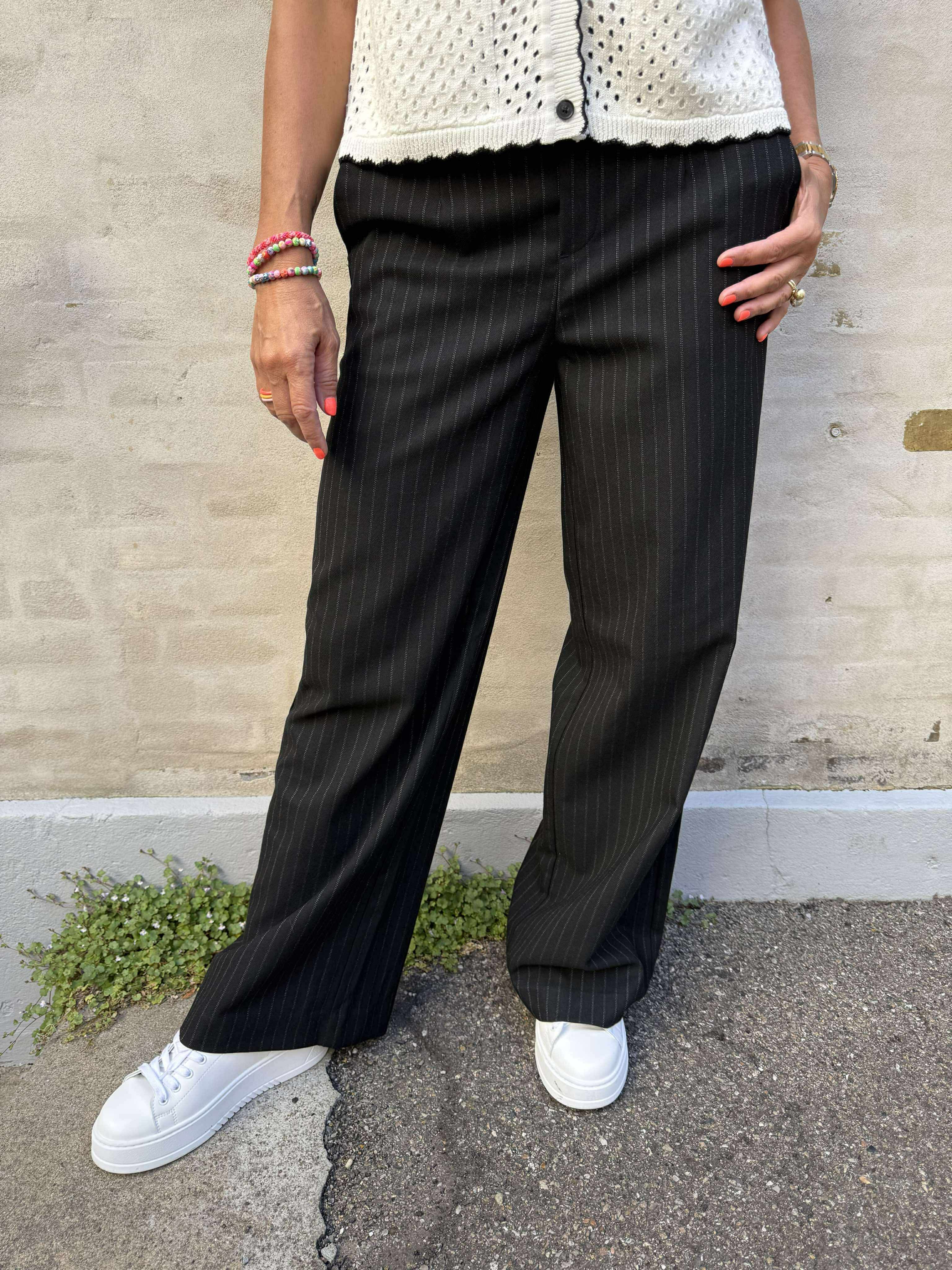 Lisa WIDE pant - Black/Grey