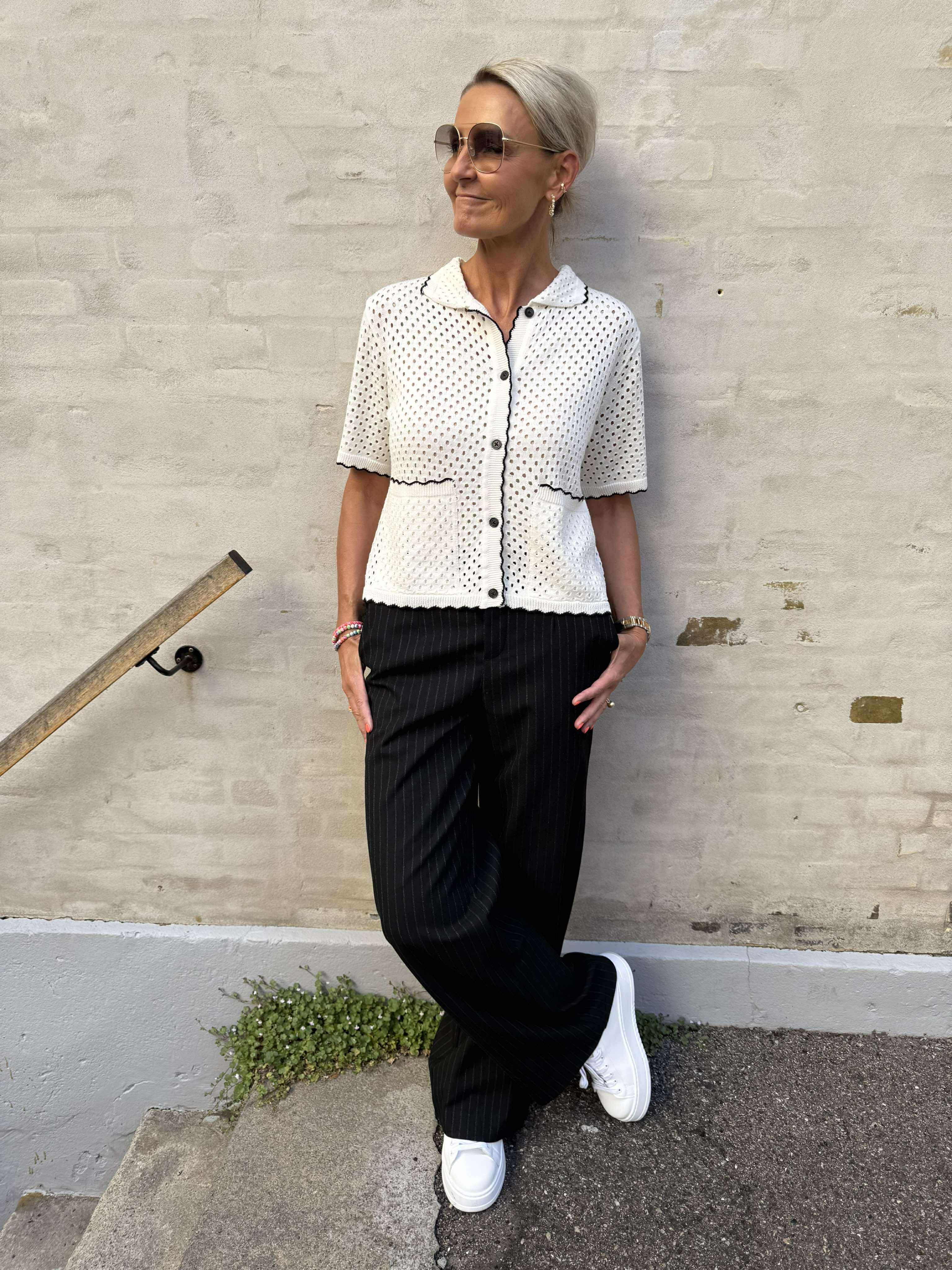 Lisa WIDE pant - Black/Grey