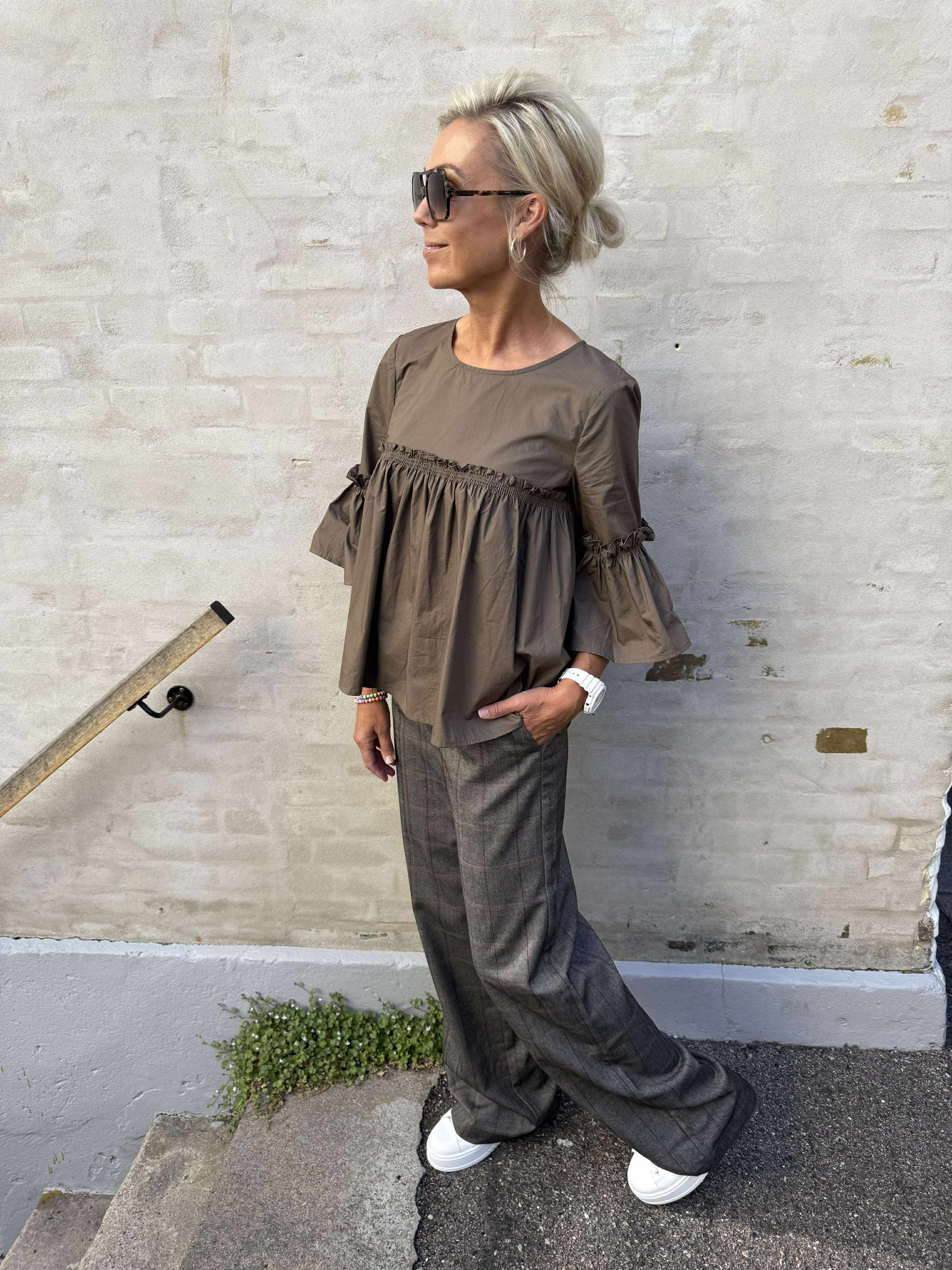 Lisa WIDE pant - Black/Humus