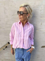 Rosalina Stripe Shirt - Pale Pink