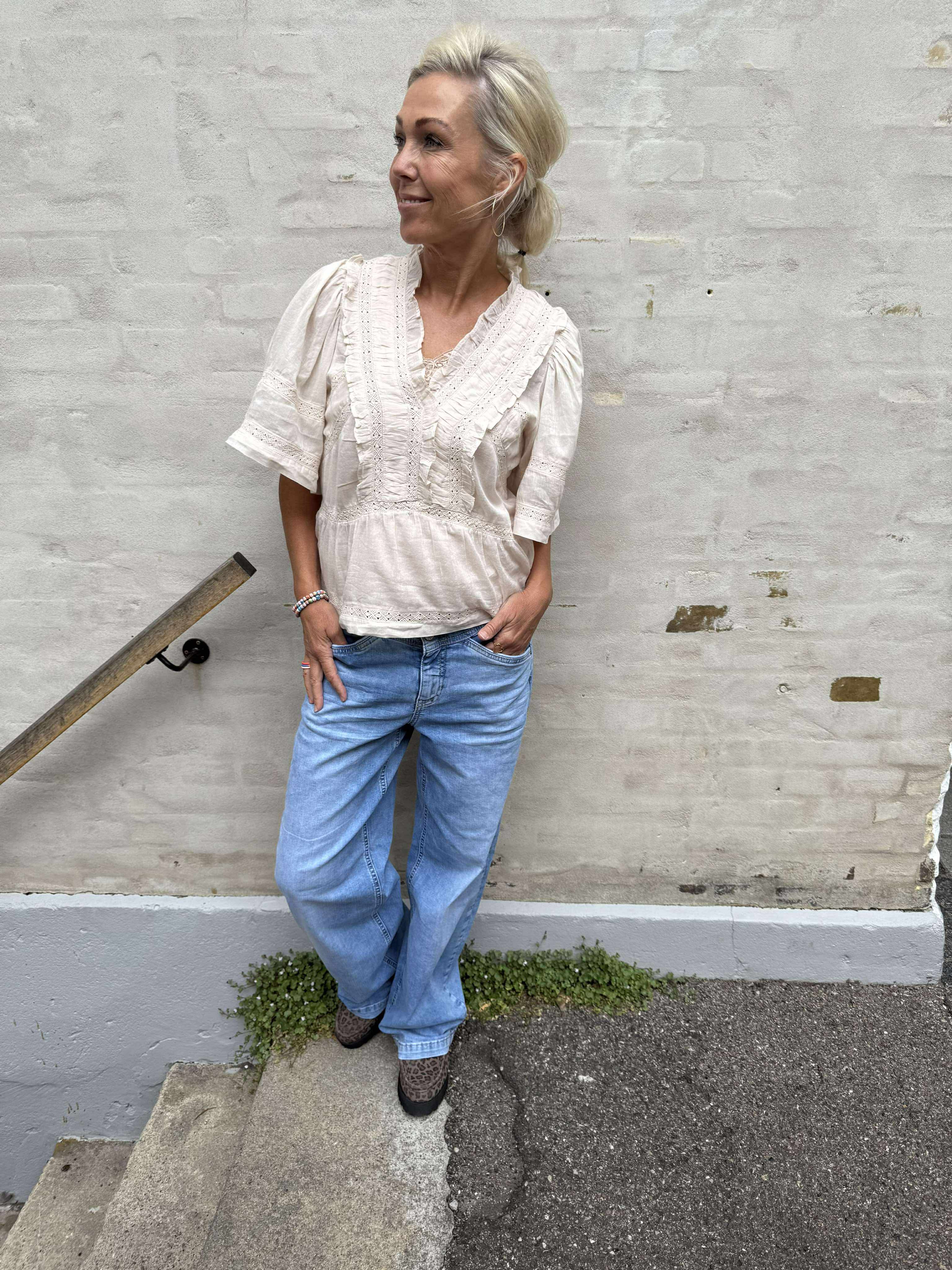 Wide Leg High Waist - Light Blue
