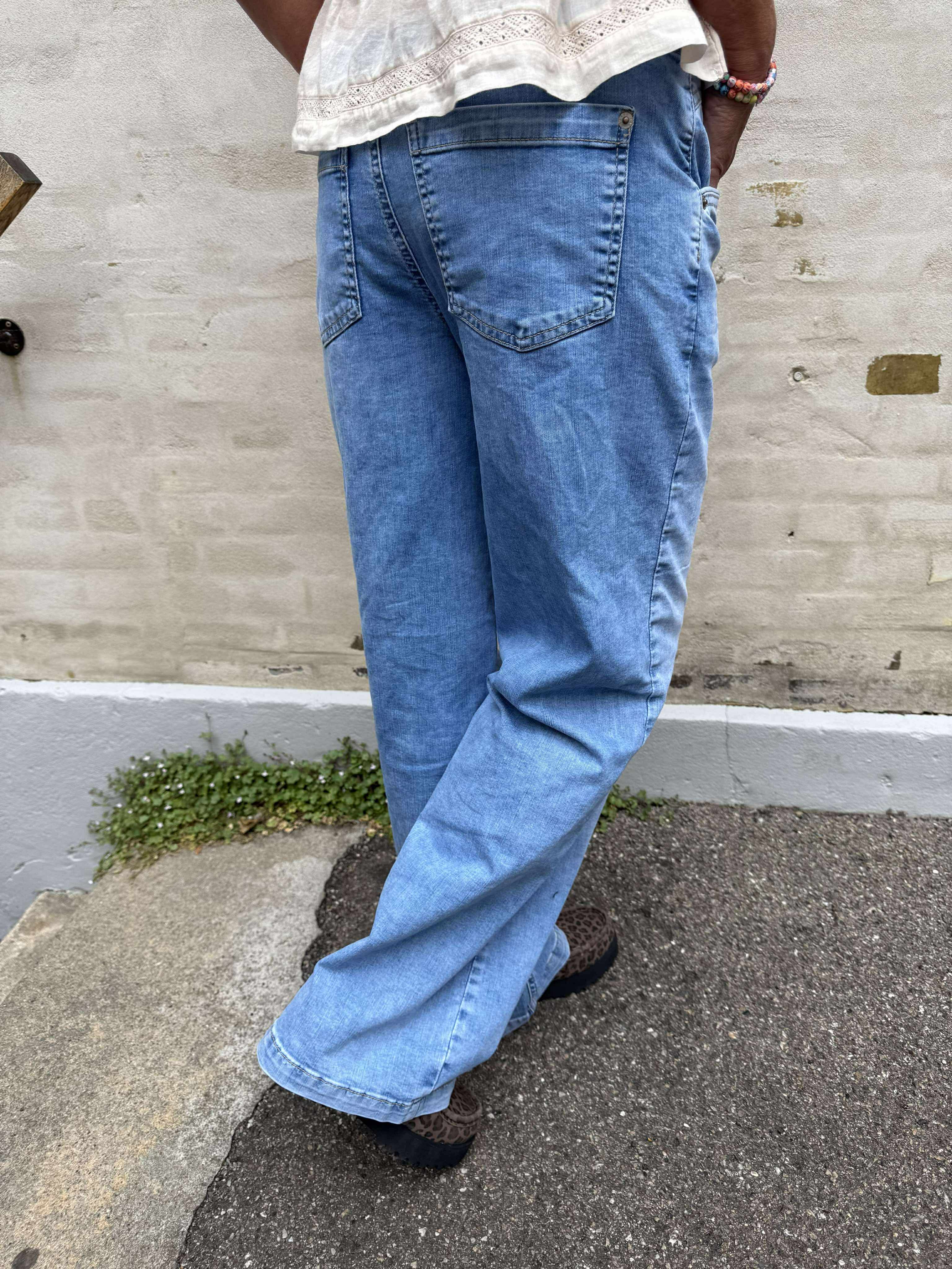 Wide Leg High Waist - Light Blue