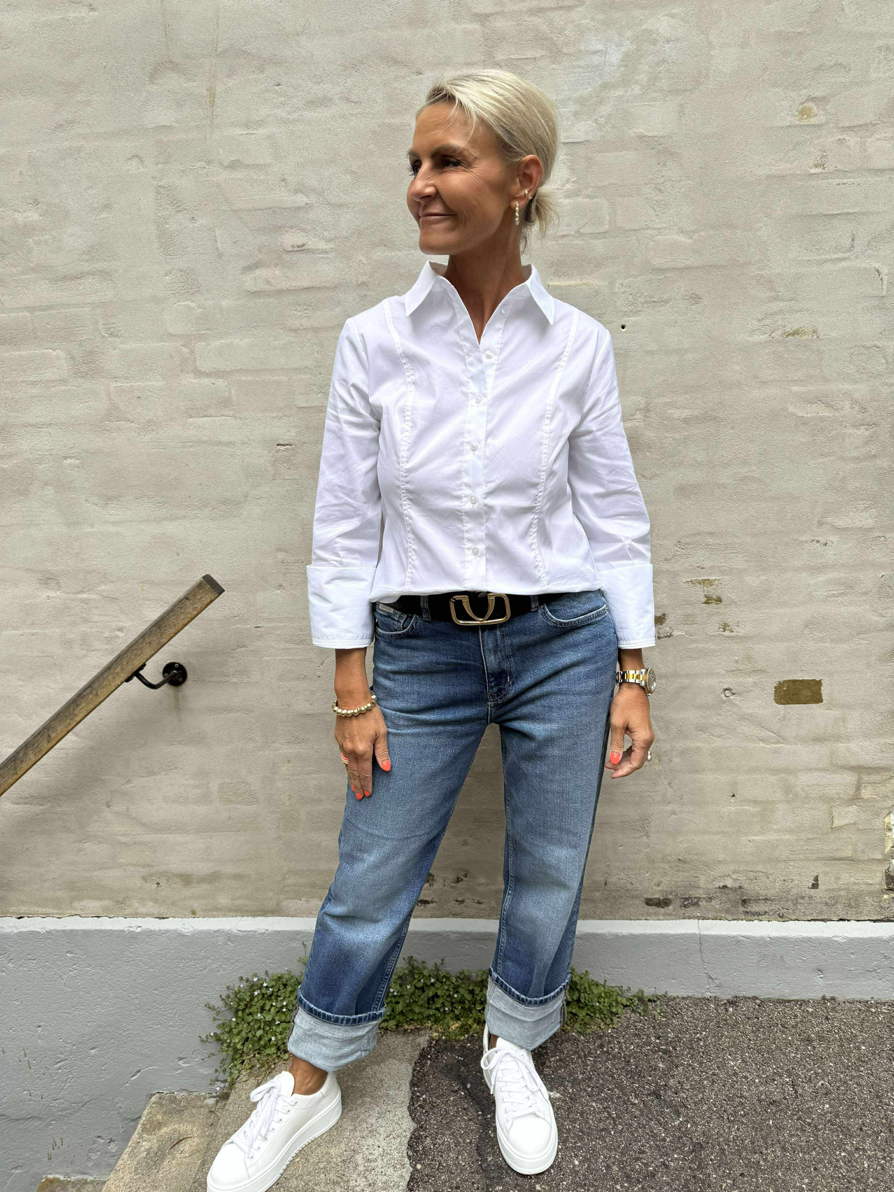Sannacc Bell Sleeve Shirt White