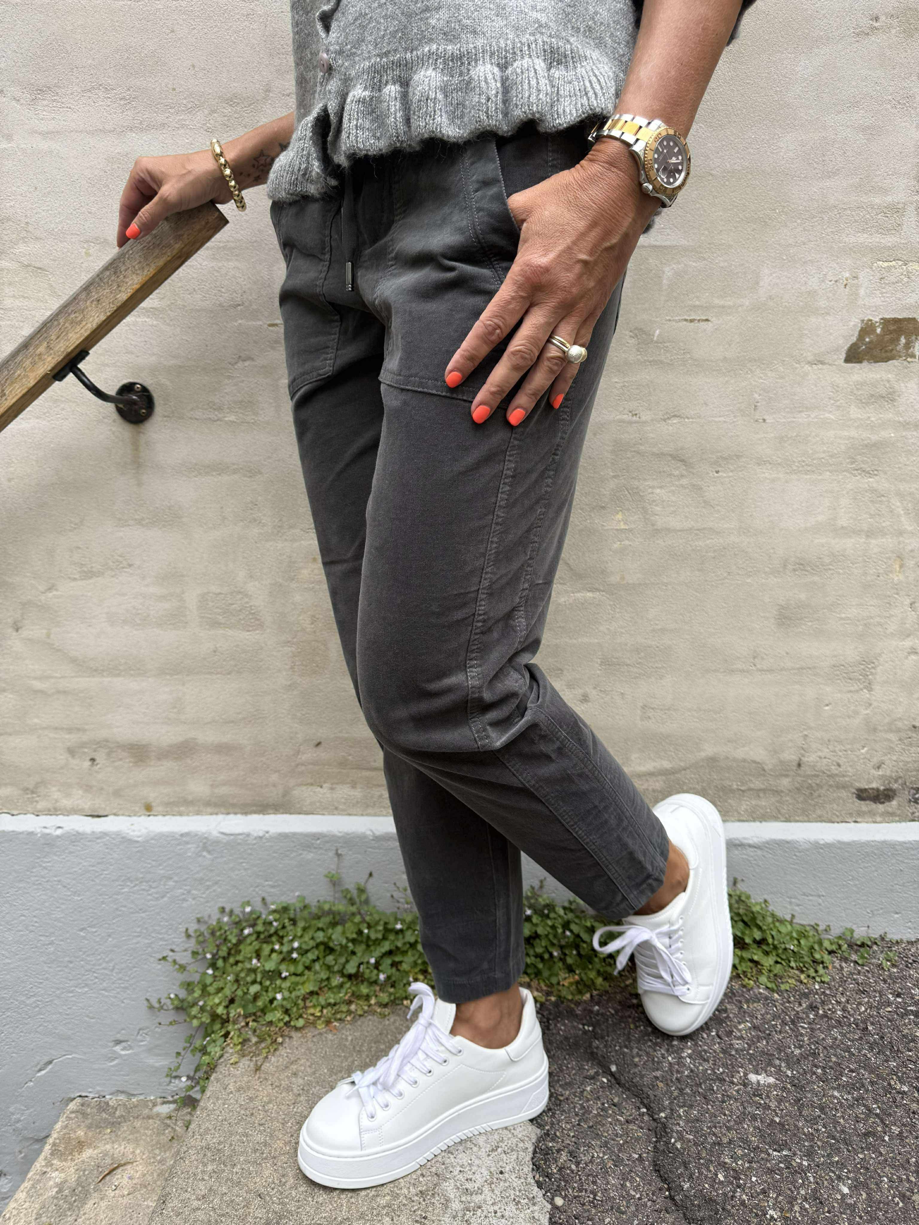 Bonny Corduro bukser - Concrete Grey