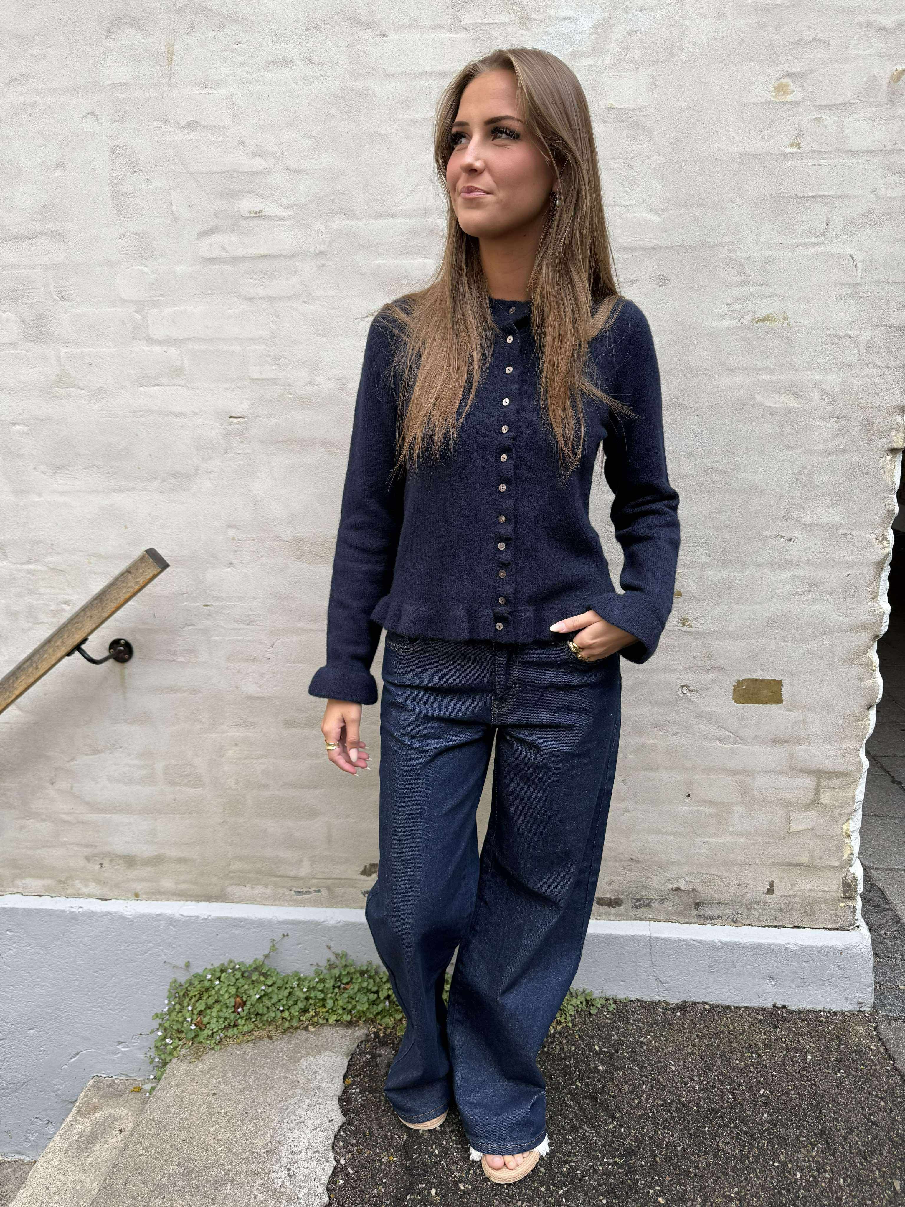 Elowen Knit Blouse - Navy