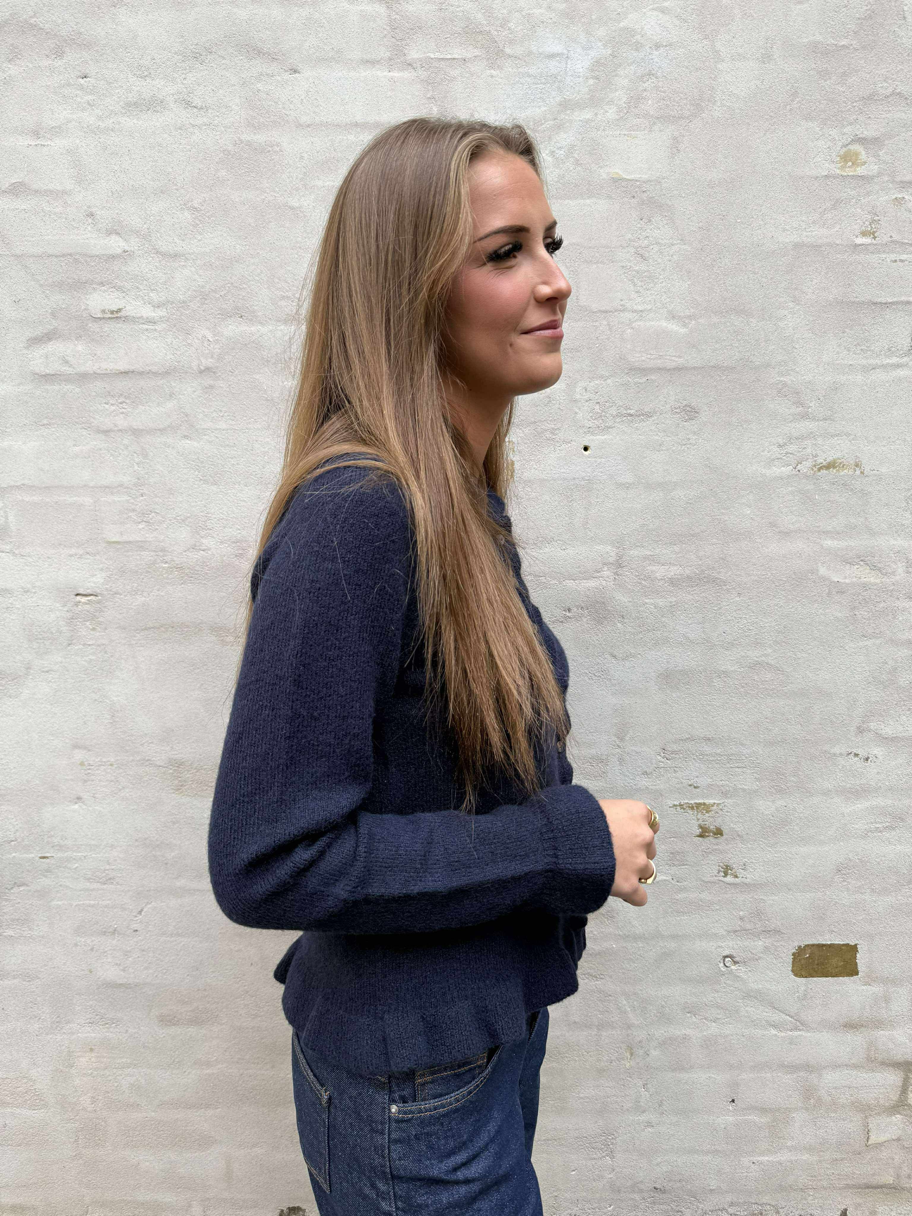 Elowen Knit Blouse - Navy