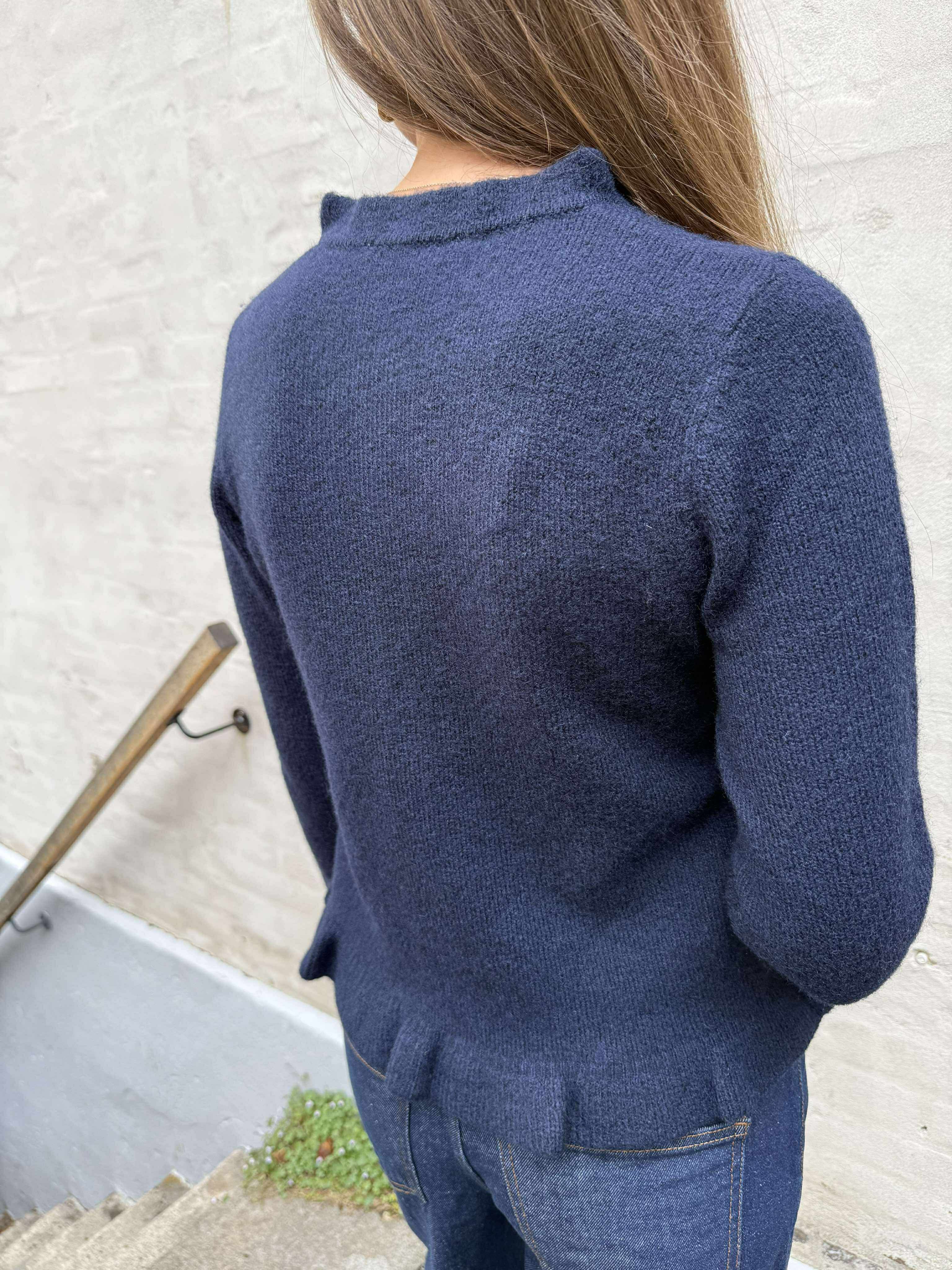 Elowen Knit Blouse - Navy