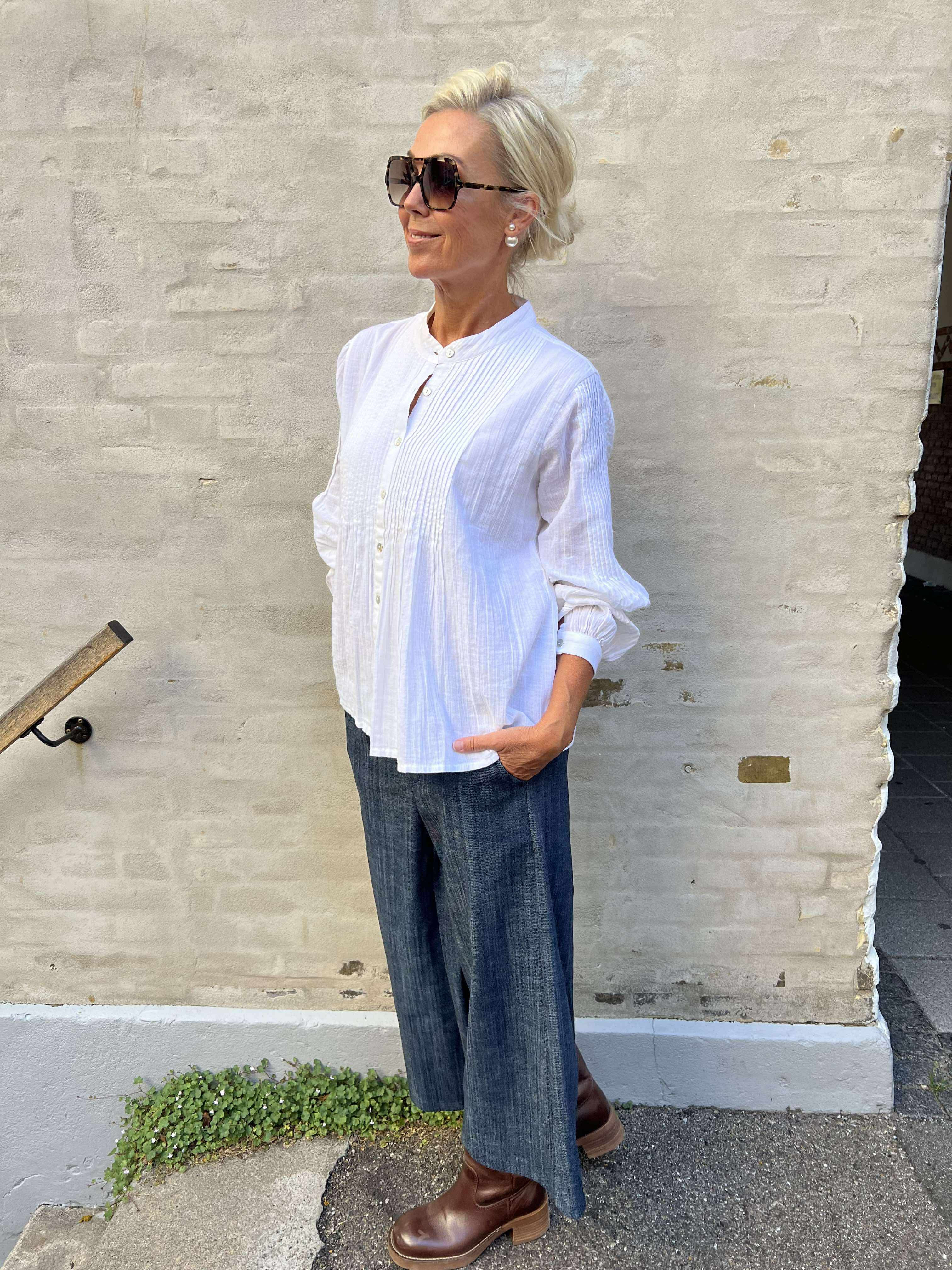 PREORDER-BOX culotte pant - Navy Denim