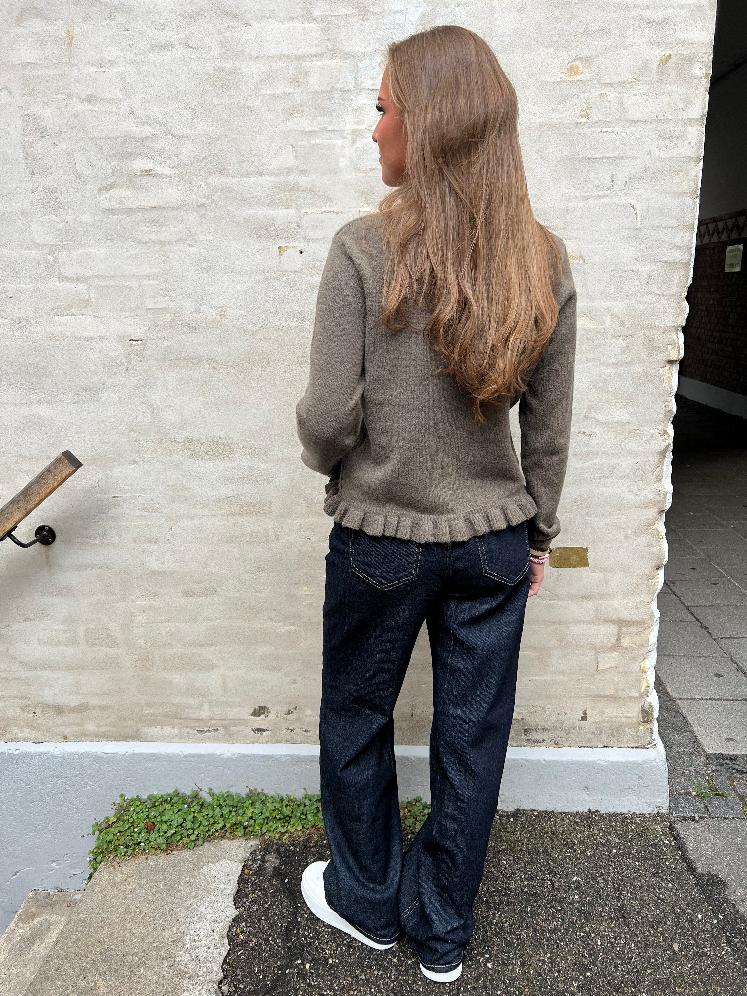 ELVA KNIT CARDIGAN - Morel/Melange