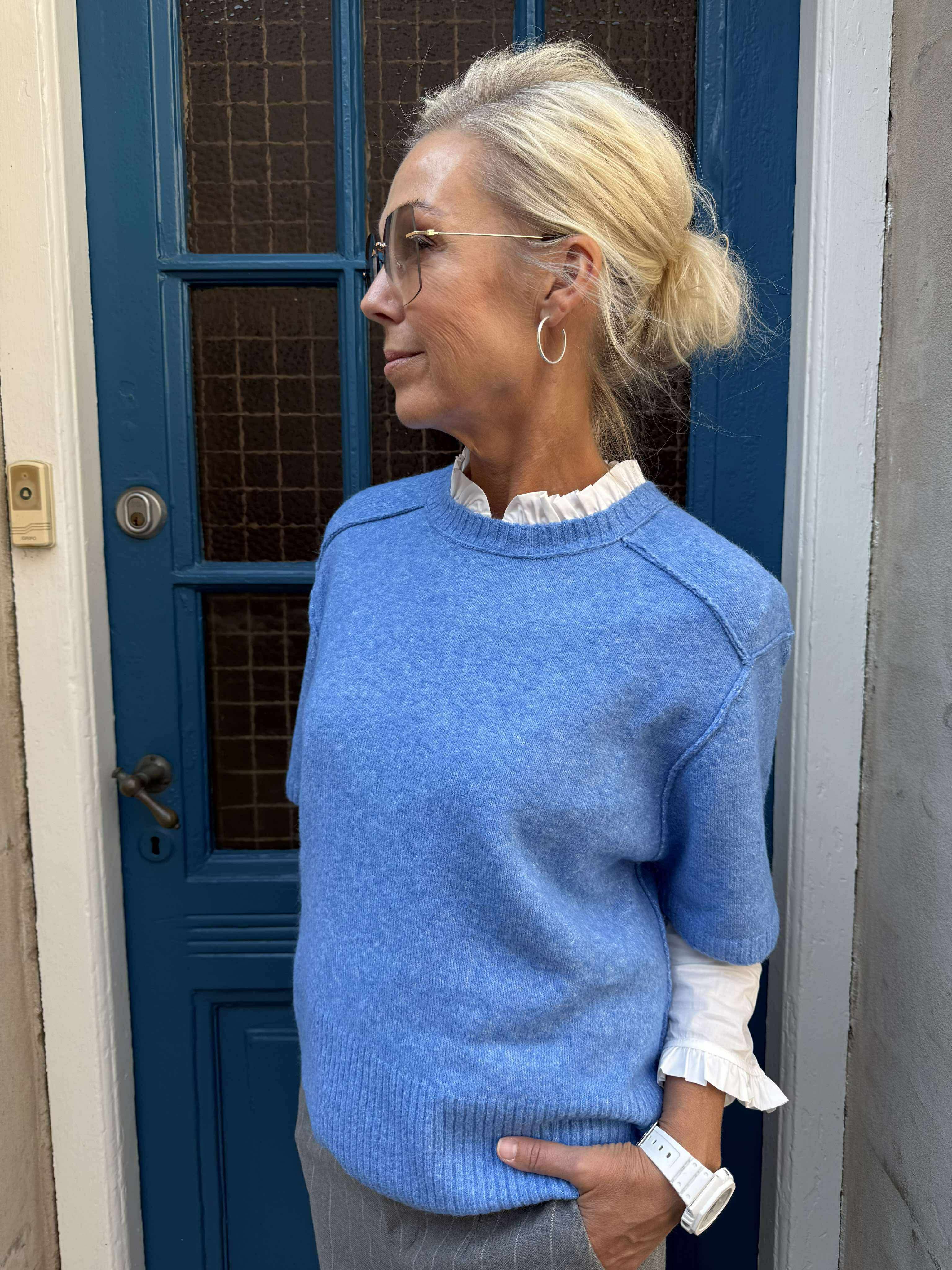 Calay SS Pullover - Victoria Blue Melange