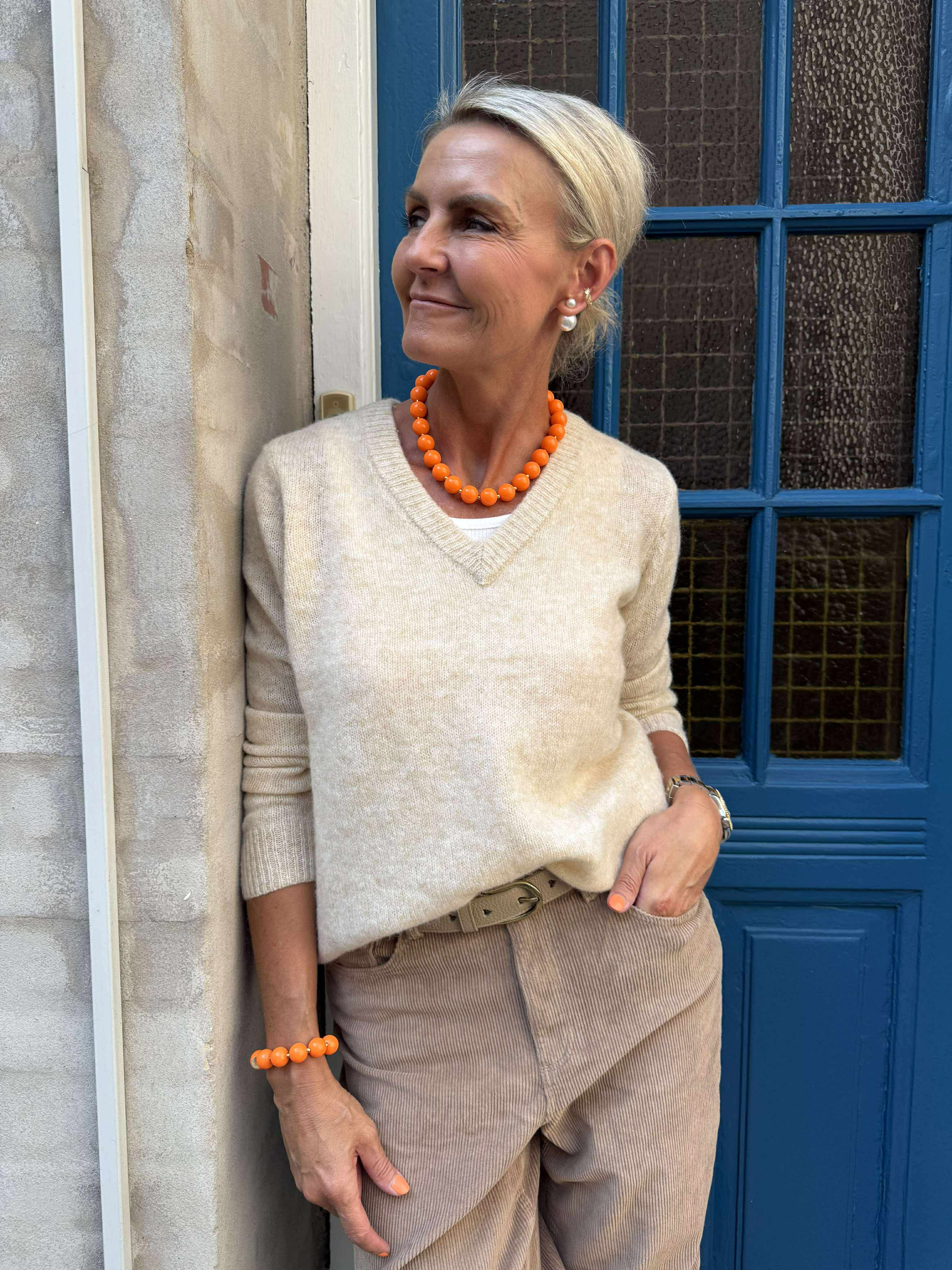 Asima Katrina VN Pullover - Whitecap Melange