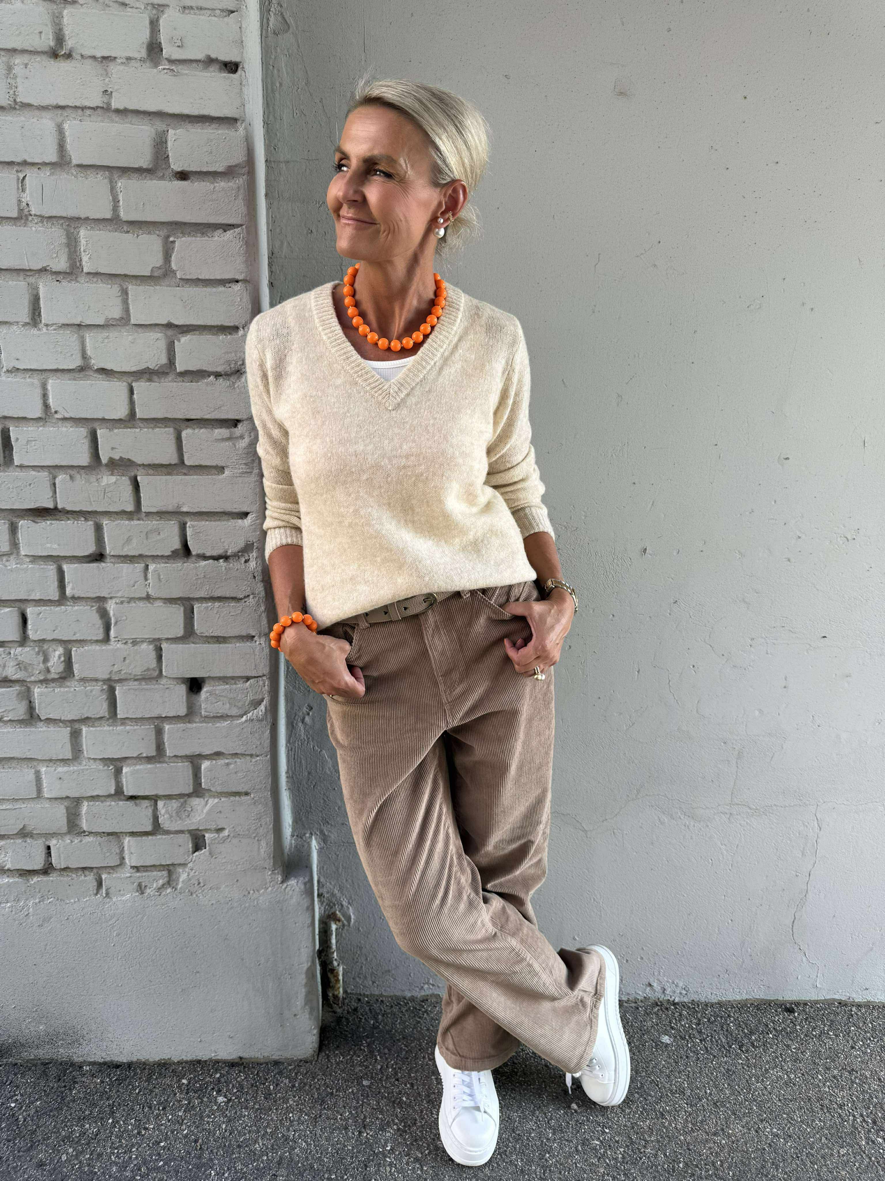 Asima Katrina VN Pullover - Whitecap Melange