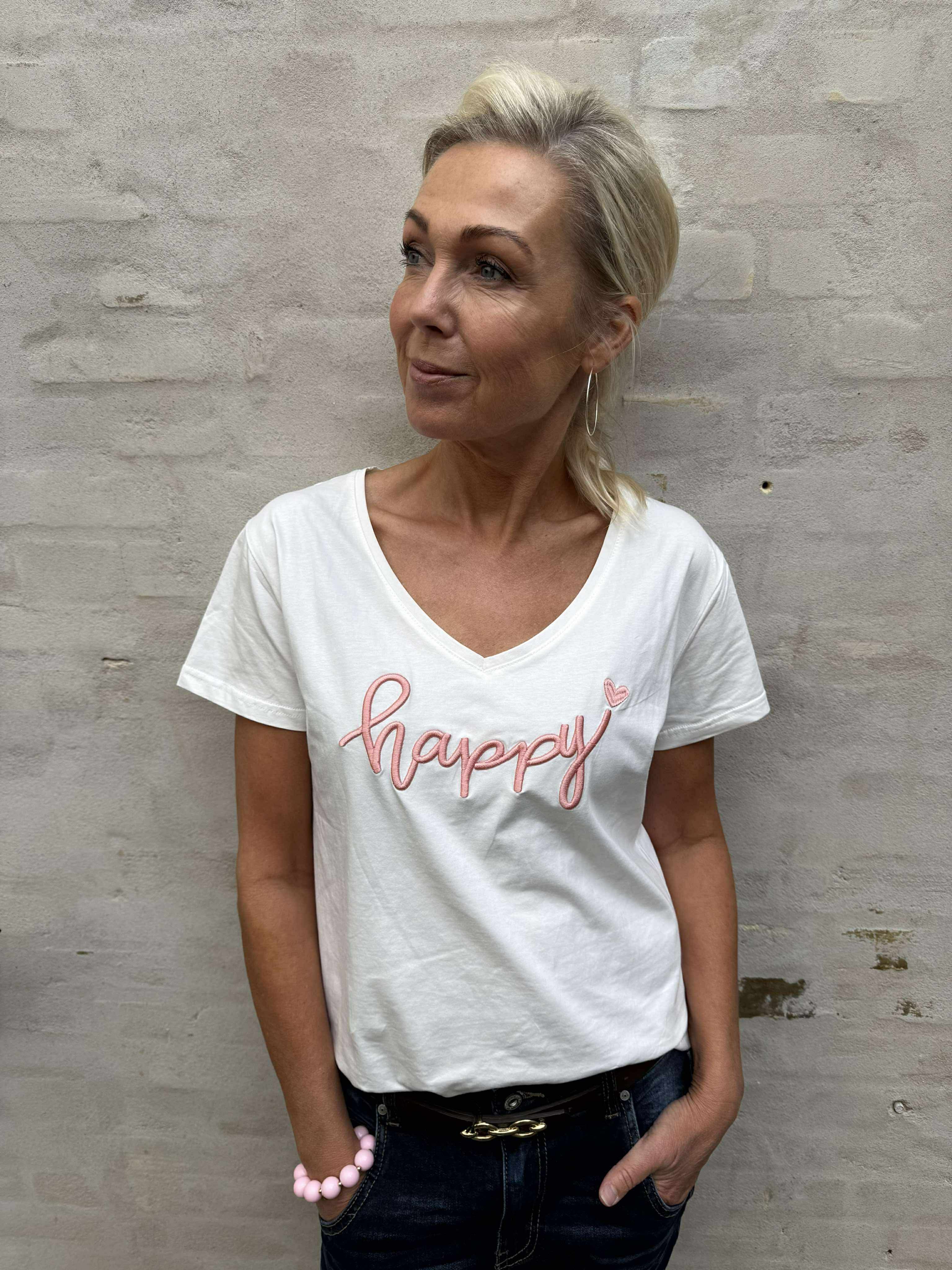 Happy T-shirt - Rosa