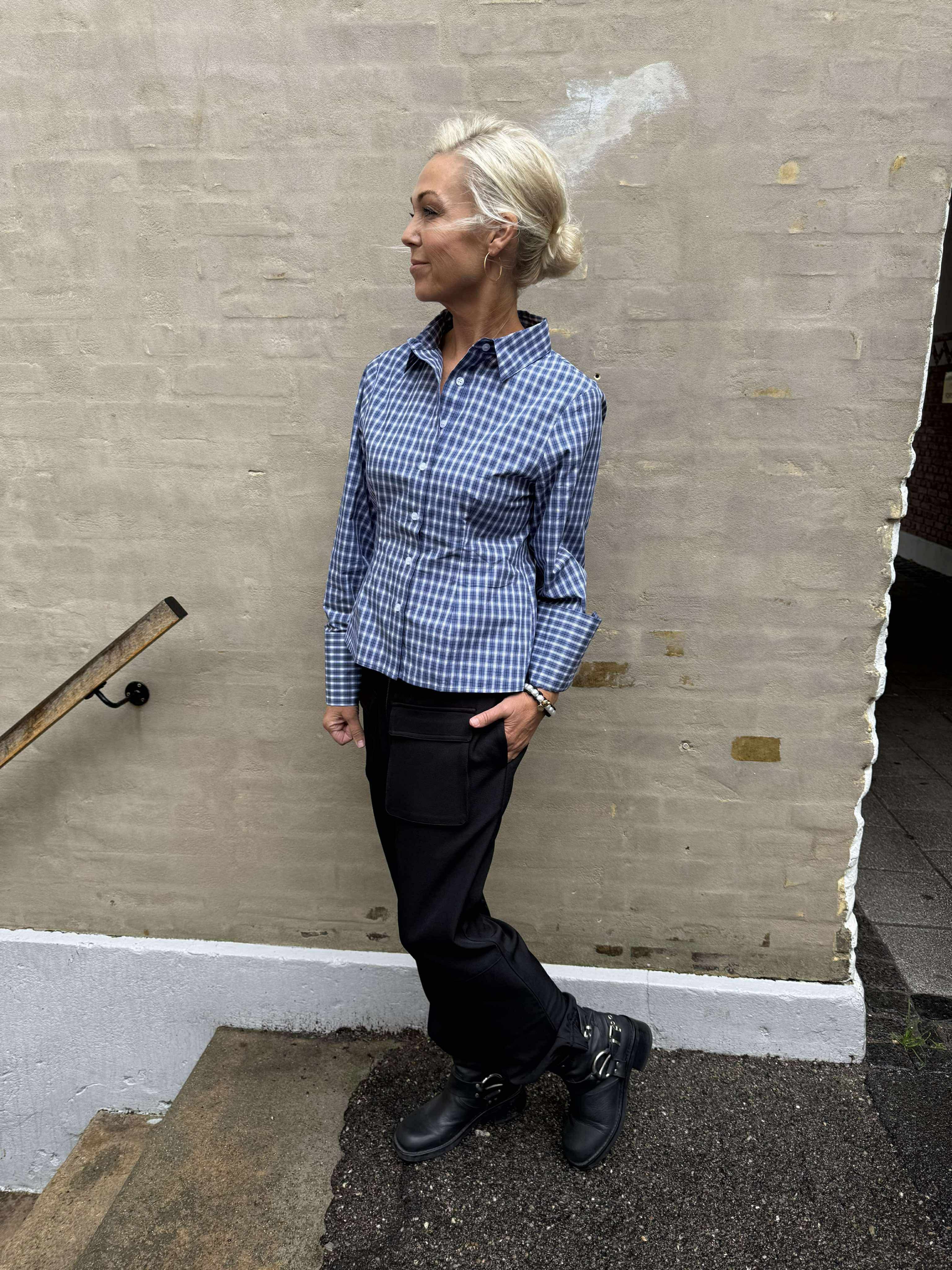 Rosa Check Shirt - Dark Blue