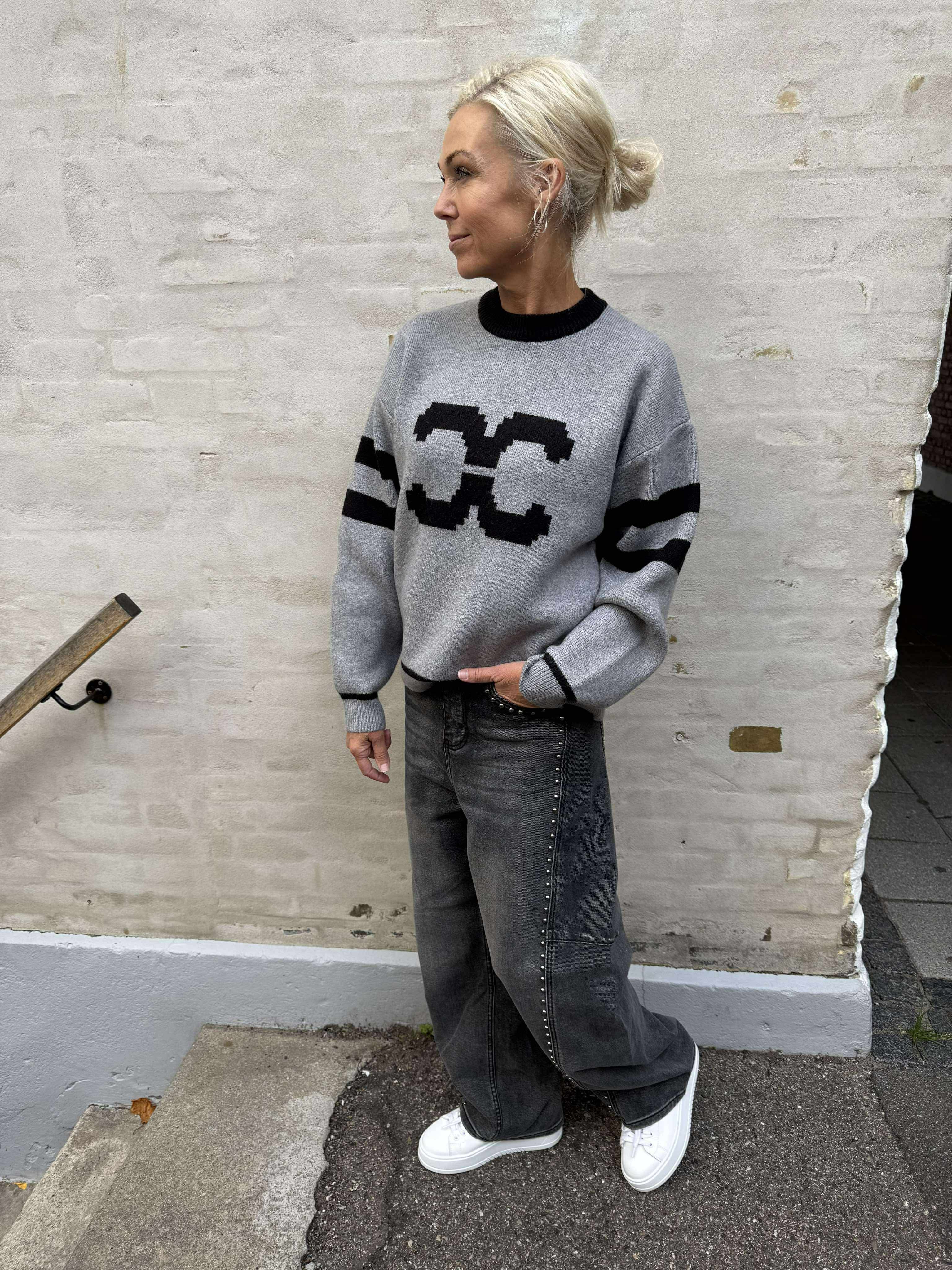 RowCC Coco Logo Knit - Light Grey