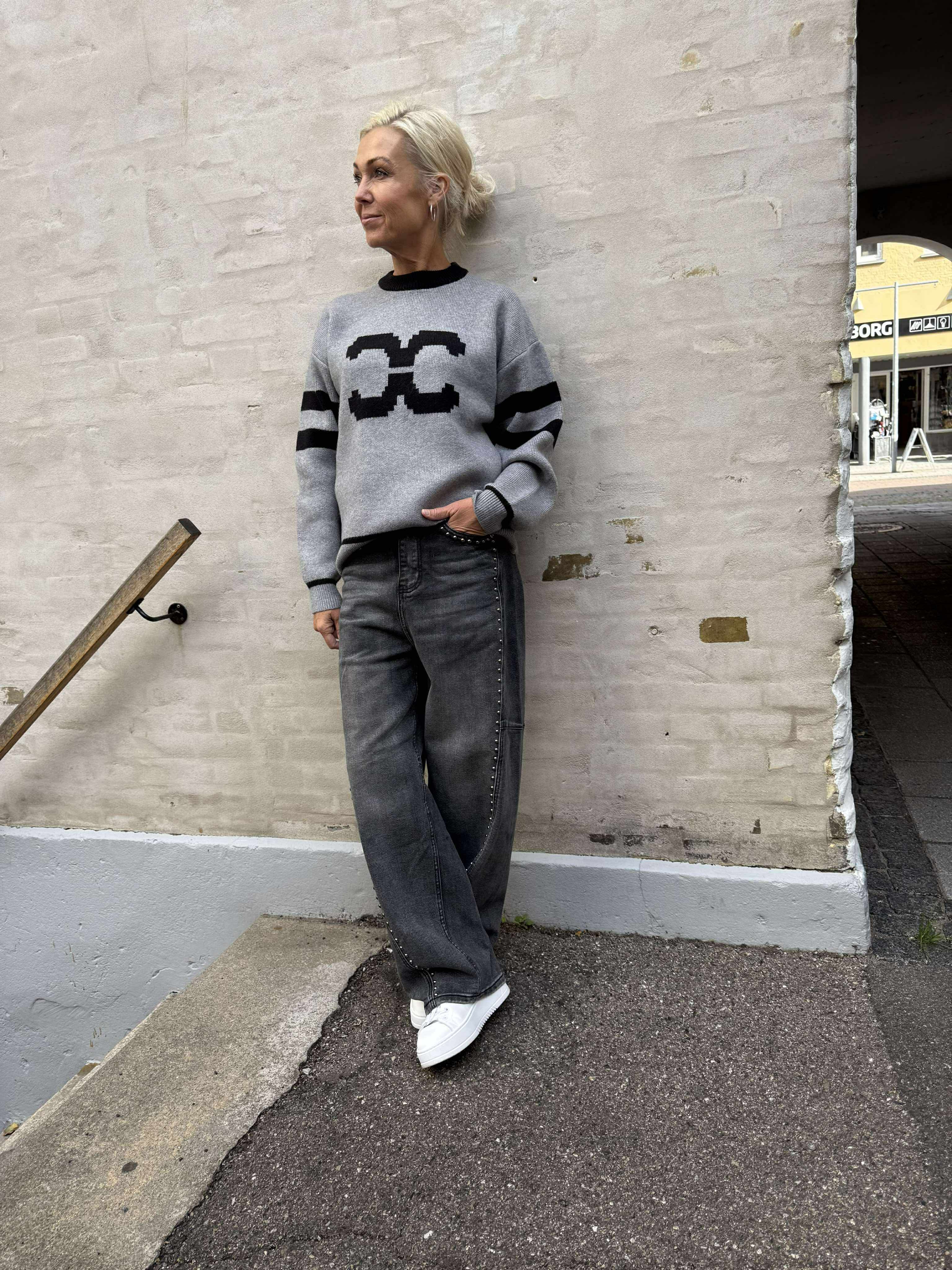 RowCC Coco Logo Knit - Light Grey