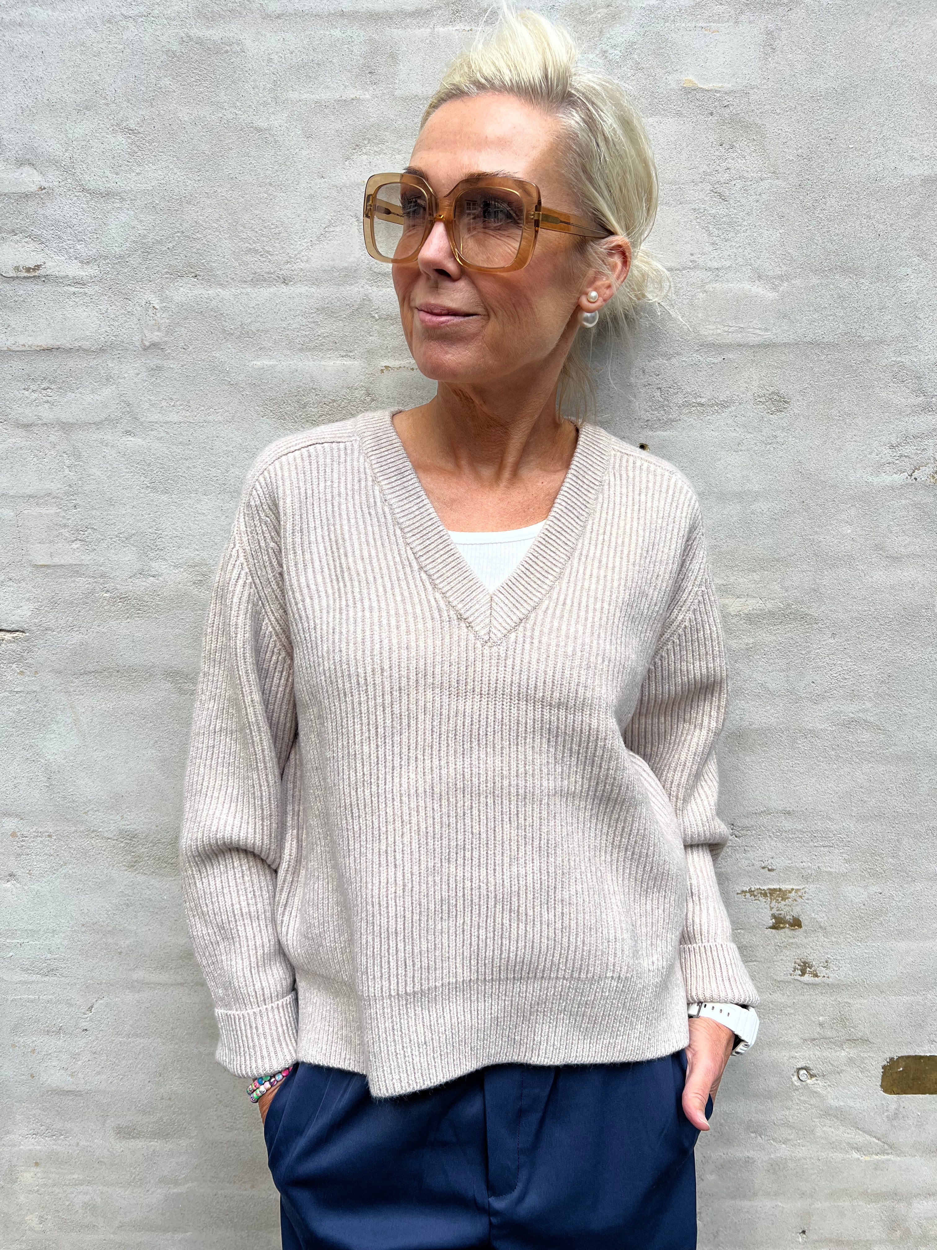 RowCC Rib V-Knit - Bone