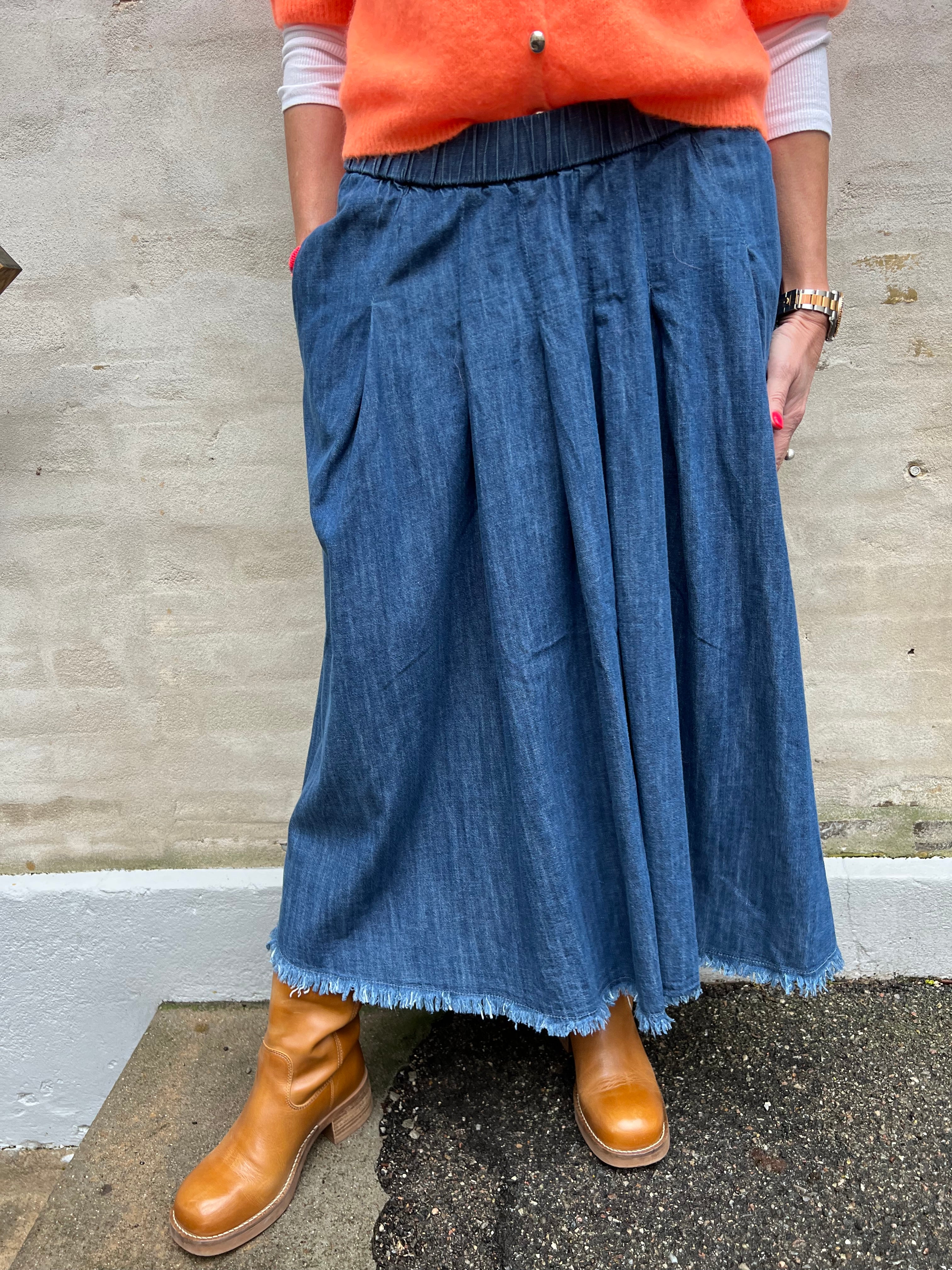 Jean denim skirt blue denim