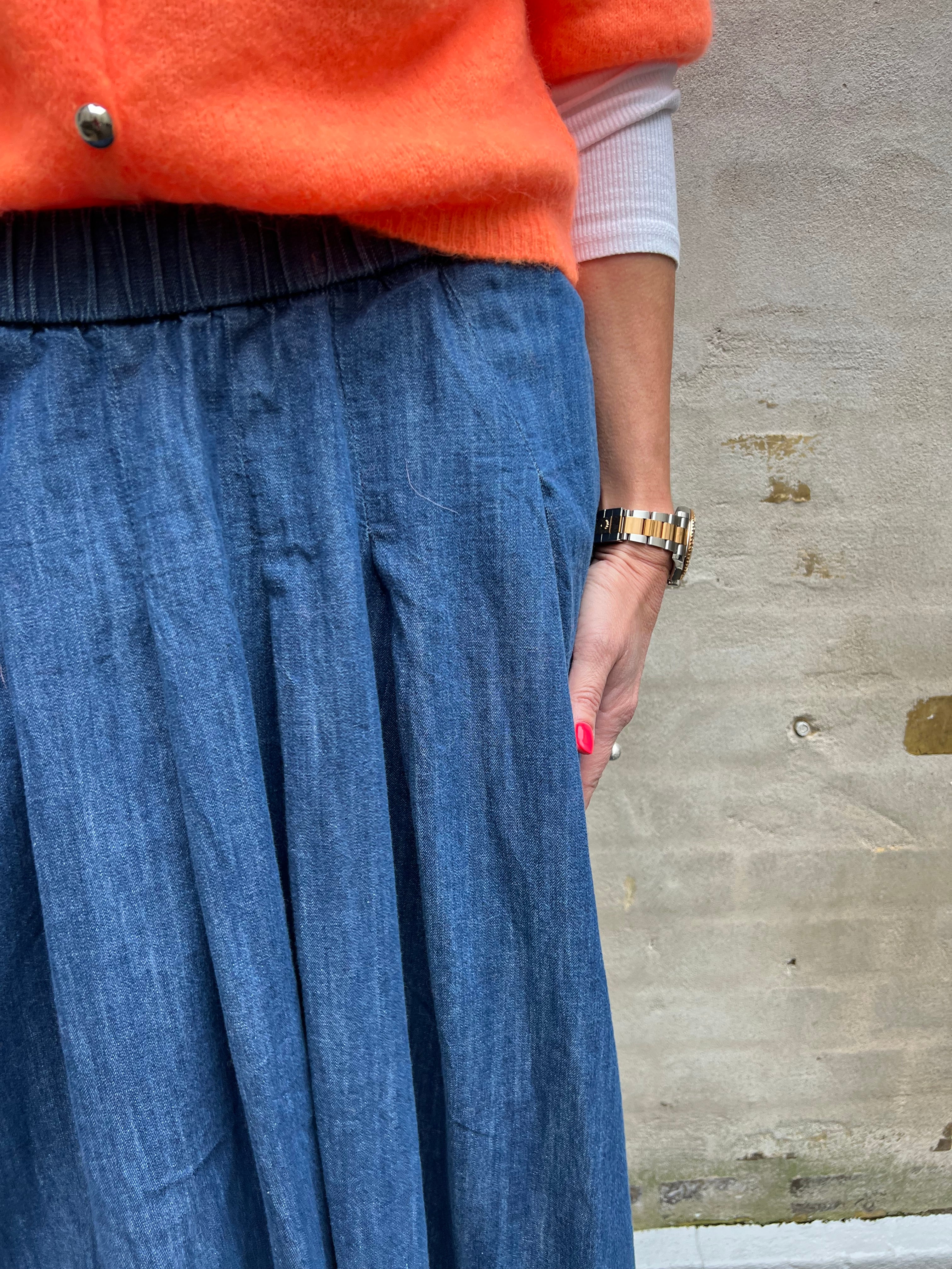 Jean denim skirt blue denim