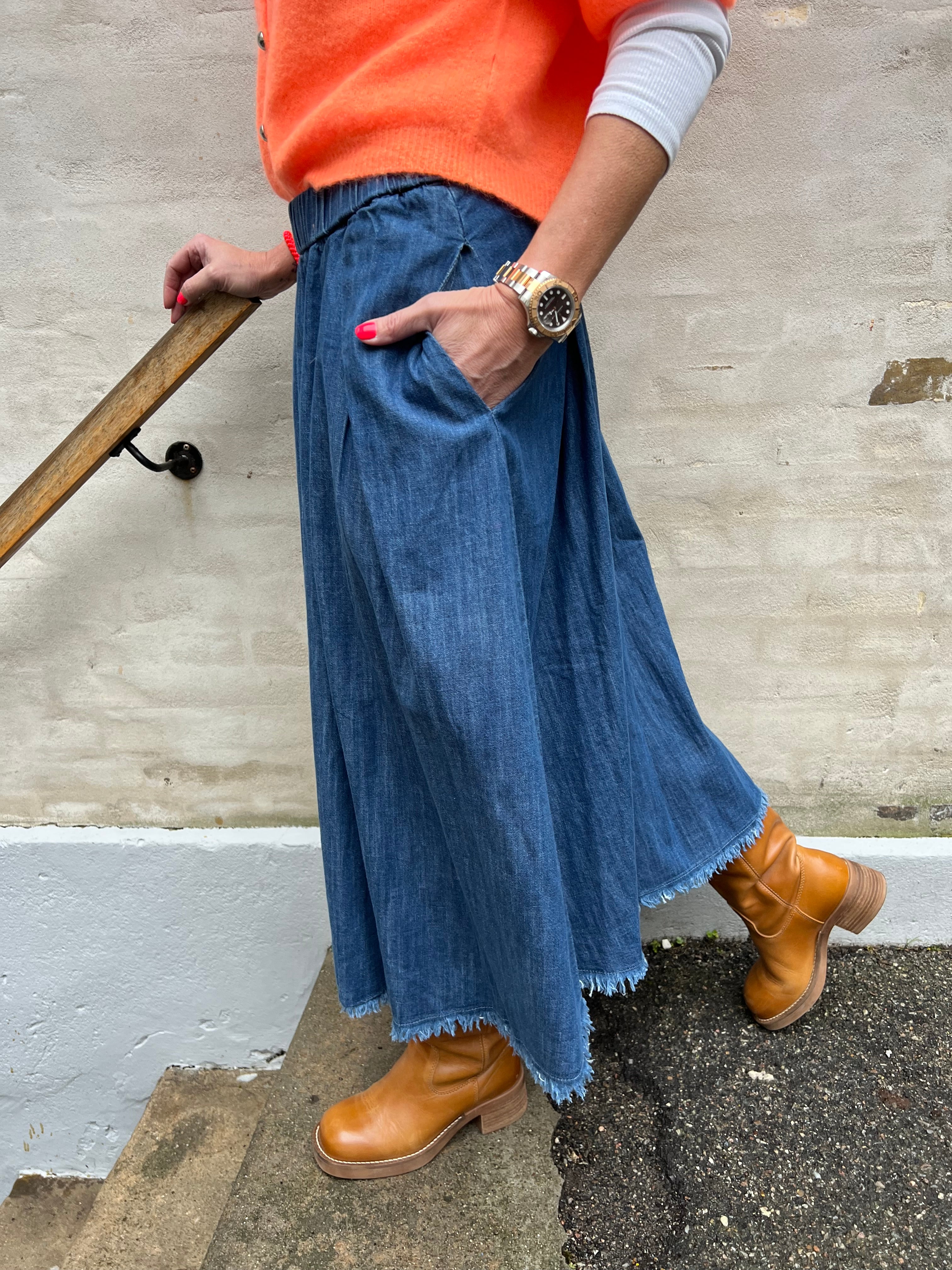 Jean denim skirt blue denim