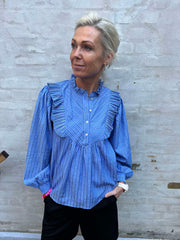 Silke stripe shirt blue