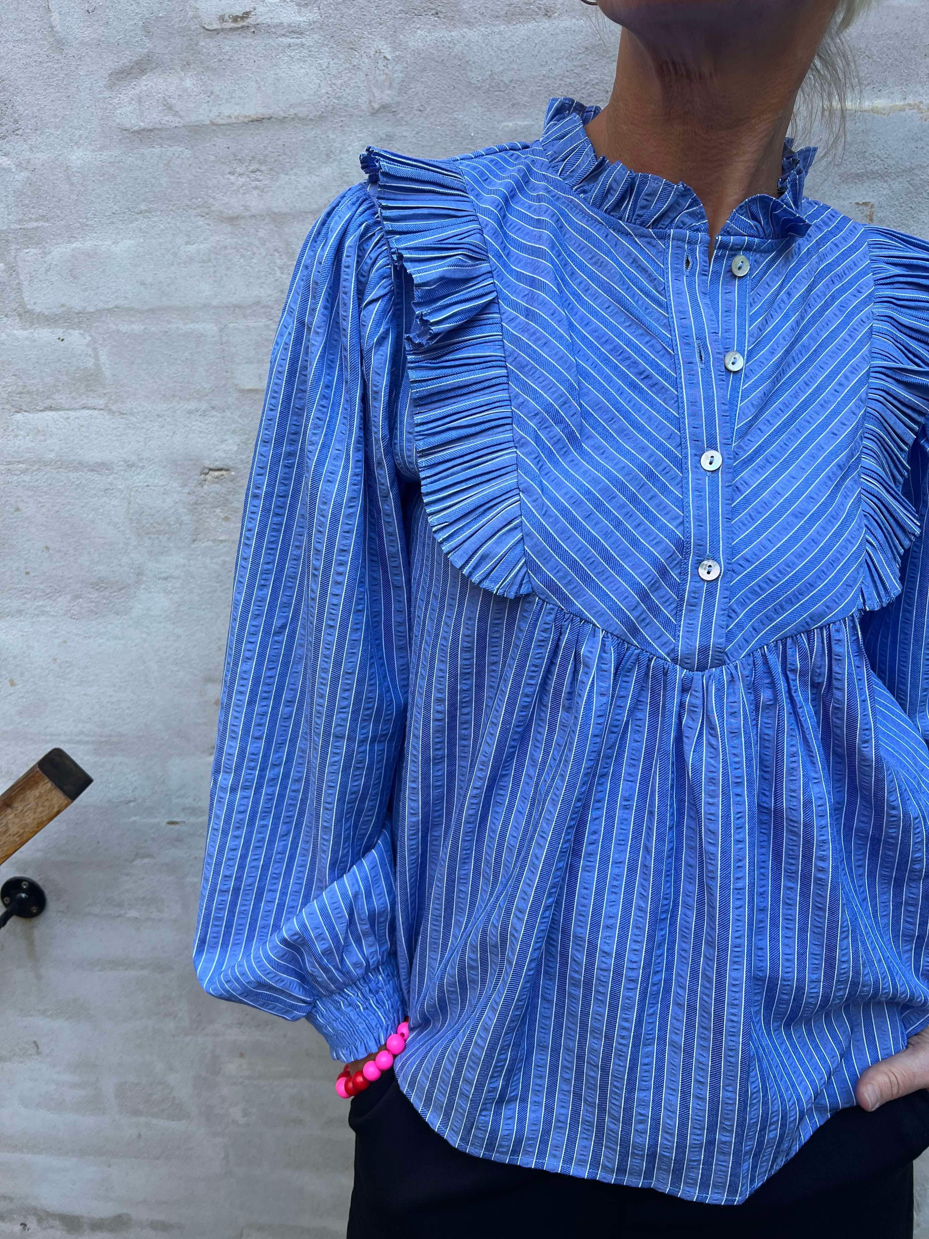 Silke stripe shirt blue