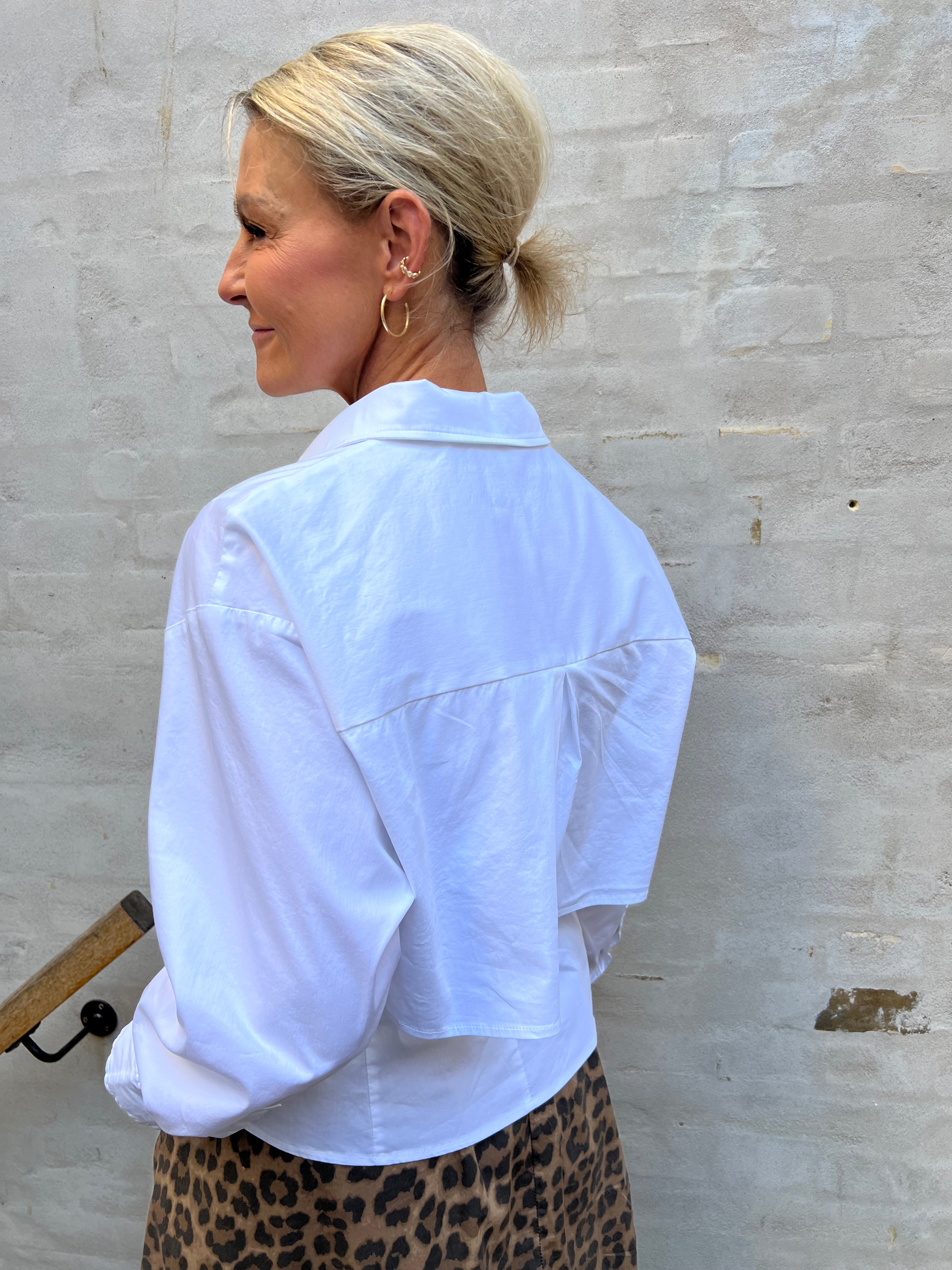 Sandy double layer shirt white