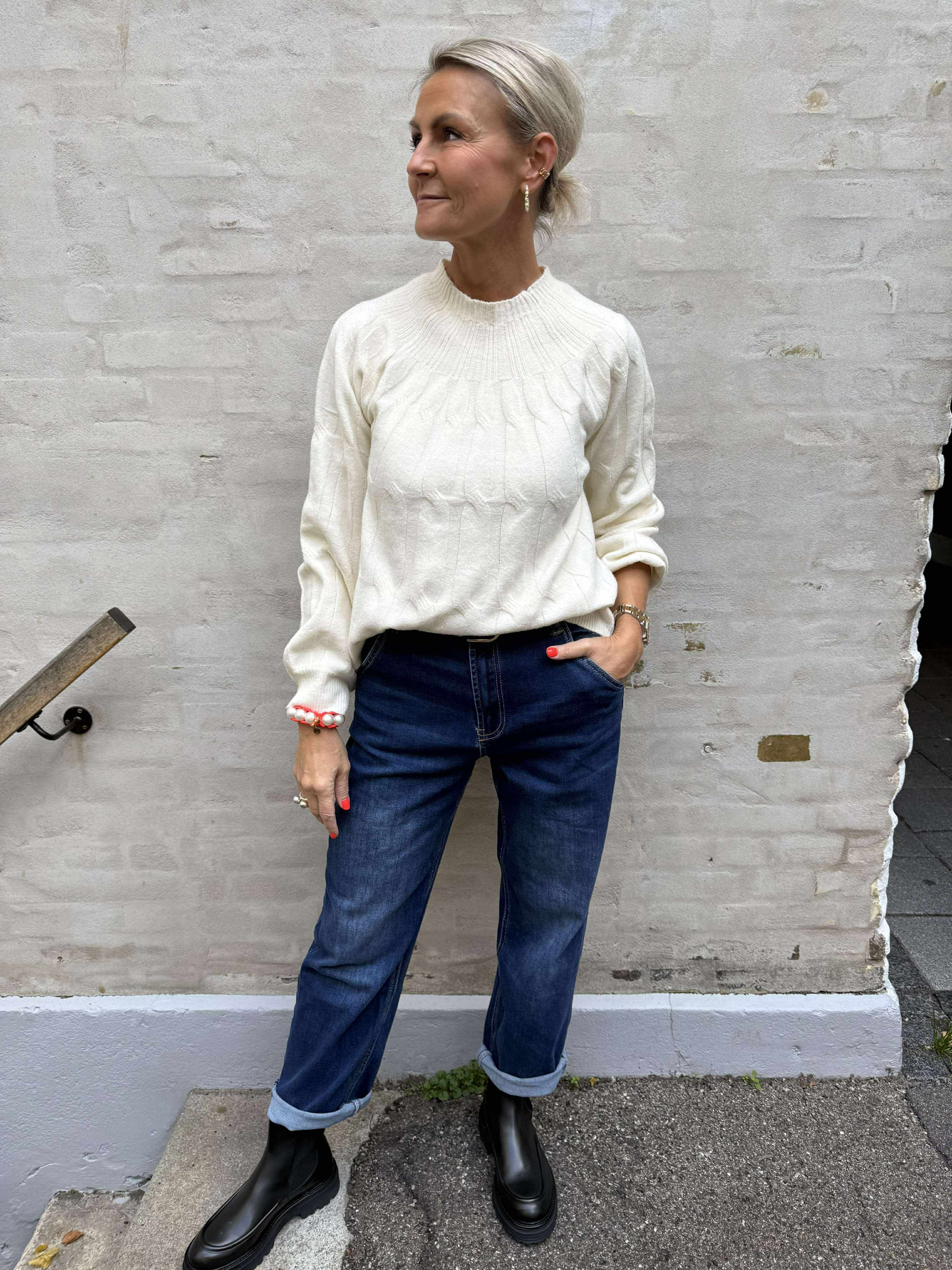 GEMINI LS HIGHNECK PULLOVER - Birch_W. MELANGE