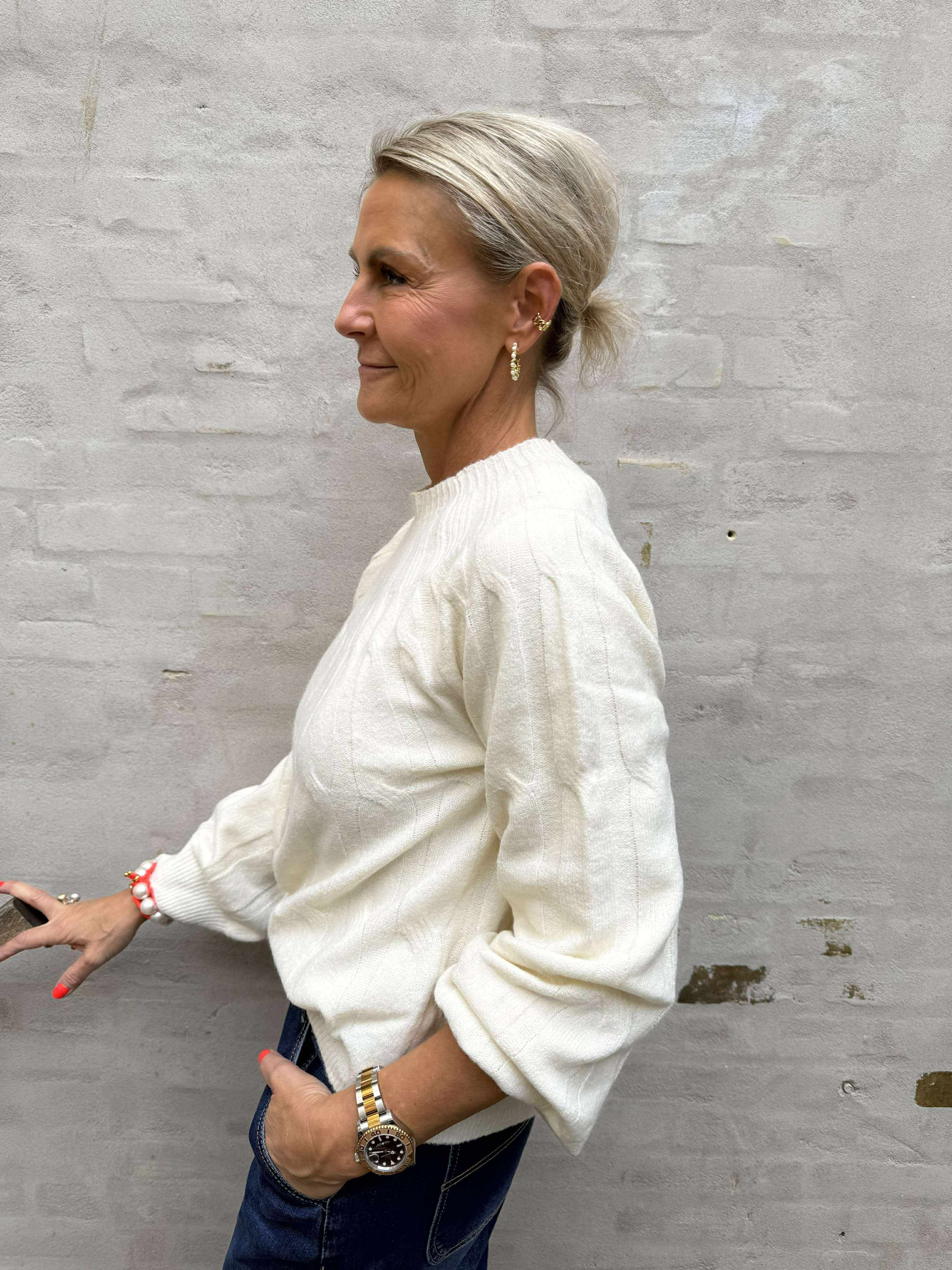 GEMINI LS HIGHNECK PULLOVER - Birch_W. MELANGE