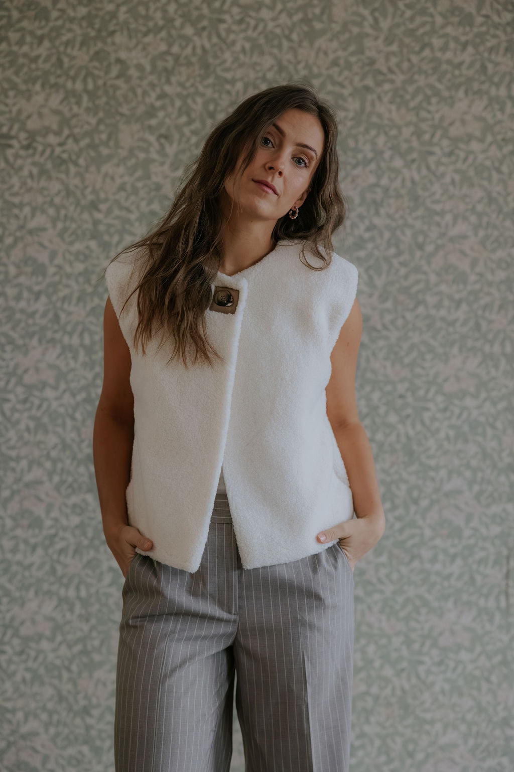 Anjanna Teddy Vest - Ivory