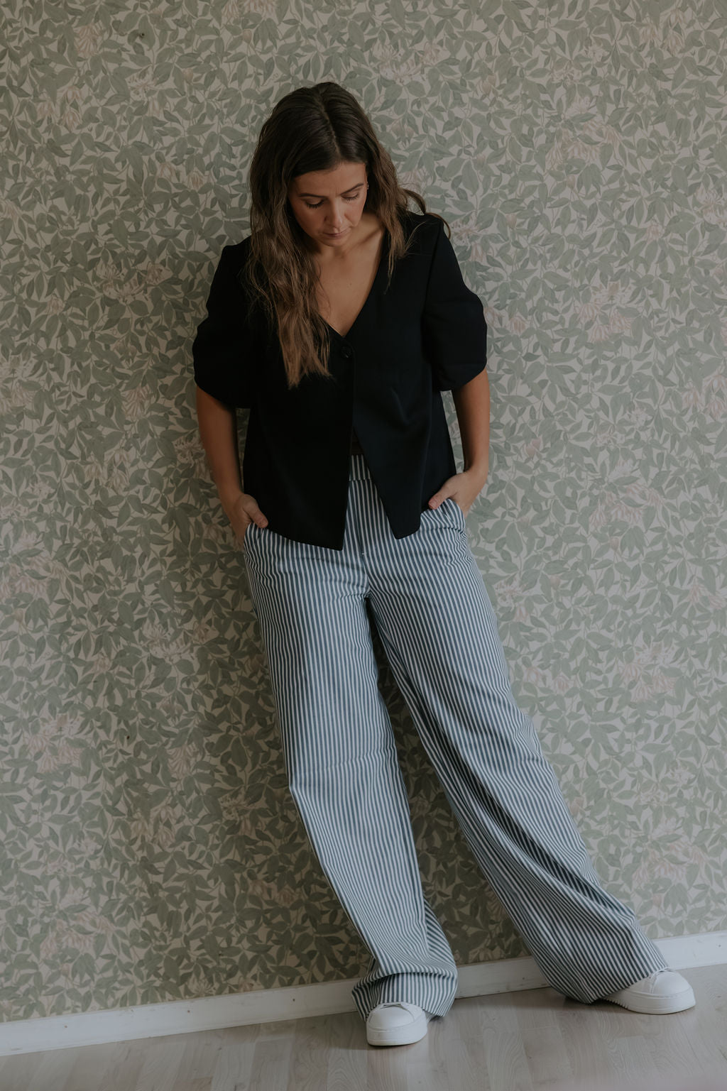 Lisa WIDE pant - Cloud Dancer Sky captain