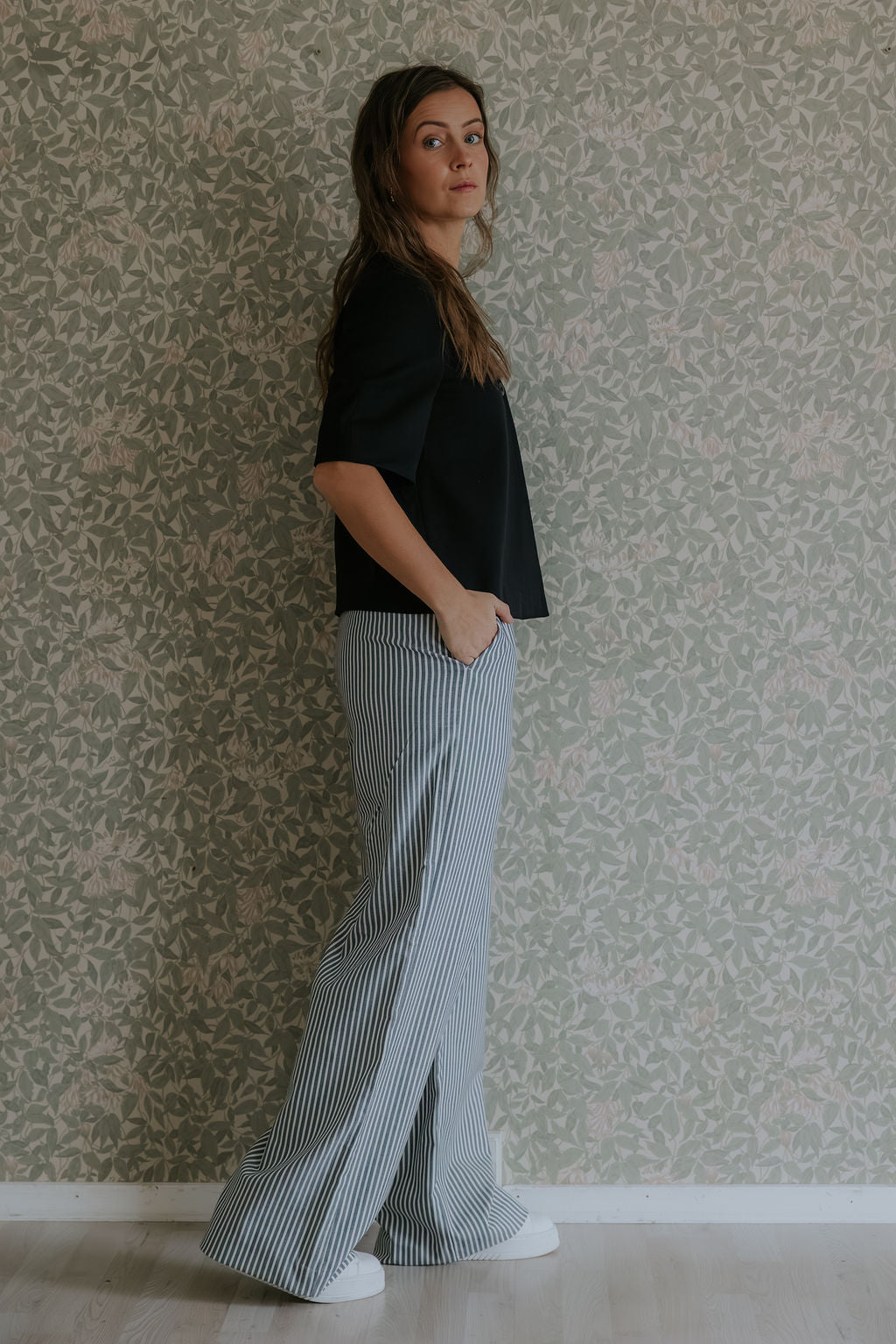 Lisa WIDE pant - Cloud Dancer Sky captain