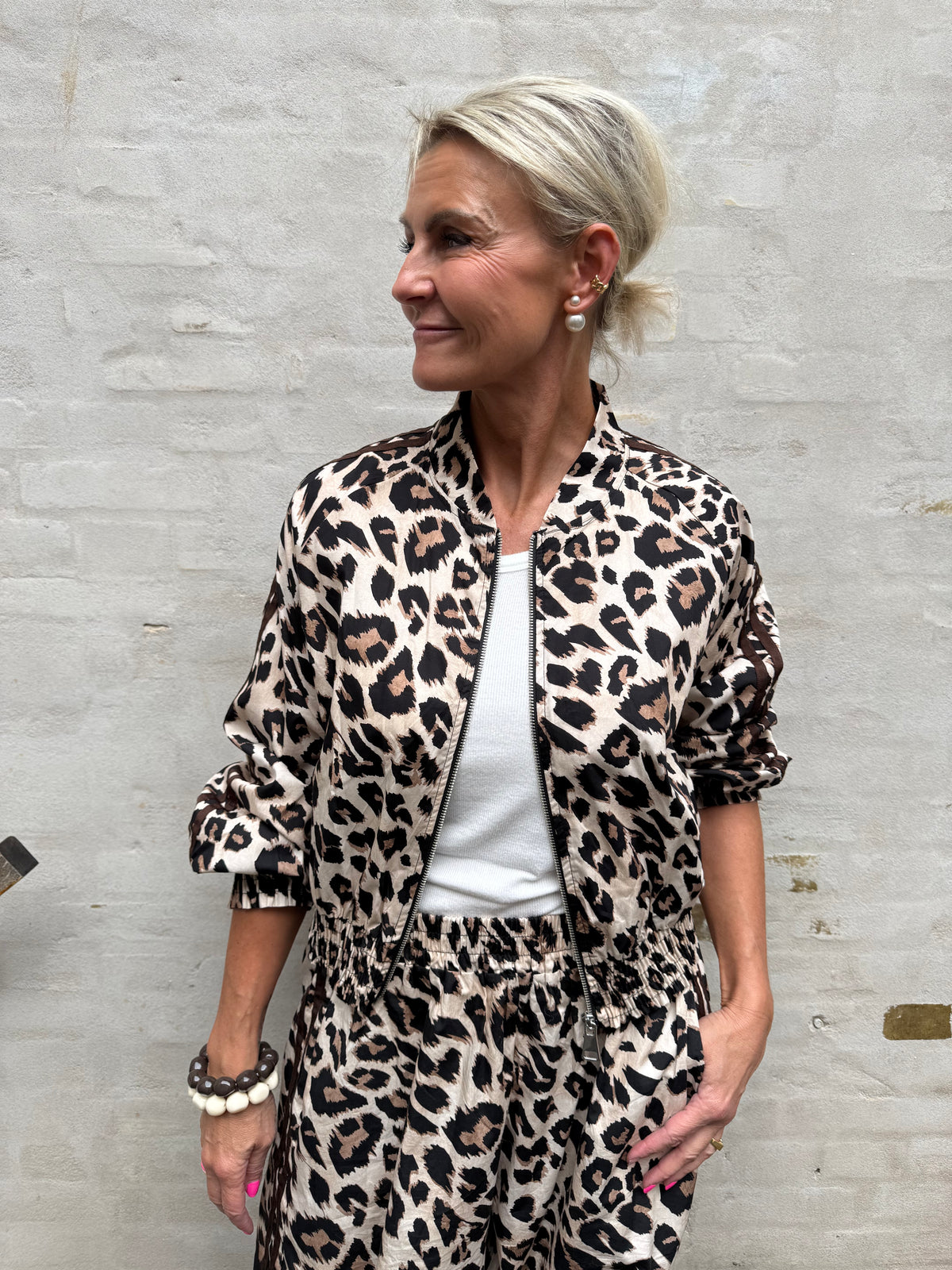 Leopardjacka Poplin - Leopard