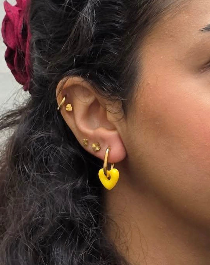 Sweet Heart Earing - Gold/Yellow