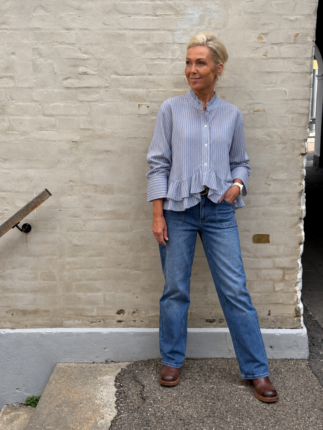 Josefine Shirt - Striped Blue