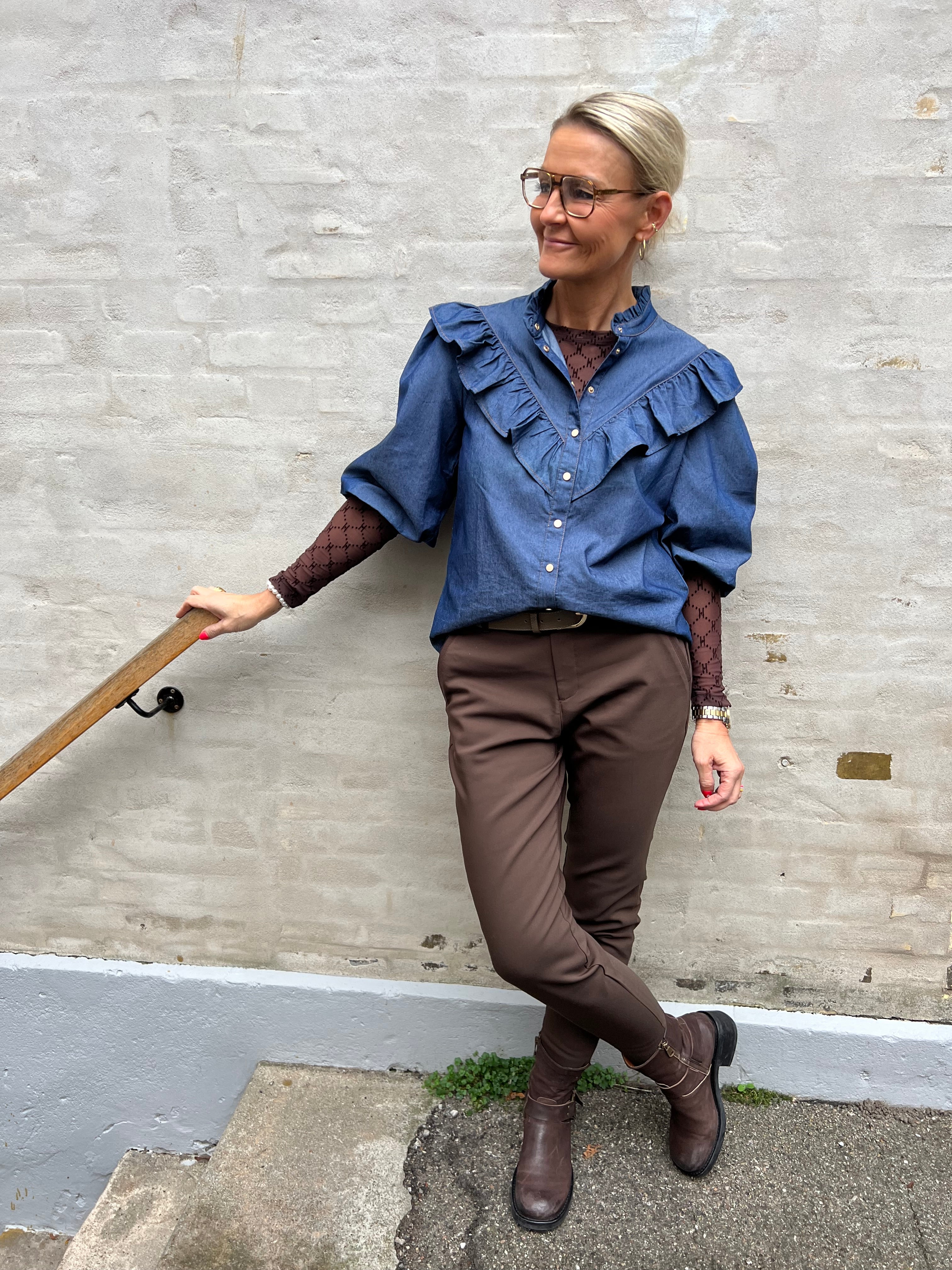 Heidi blouse chambre dark blue