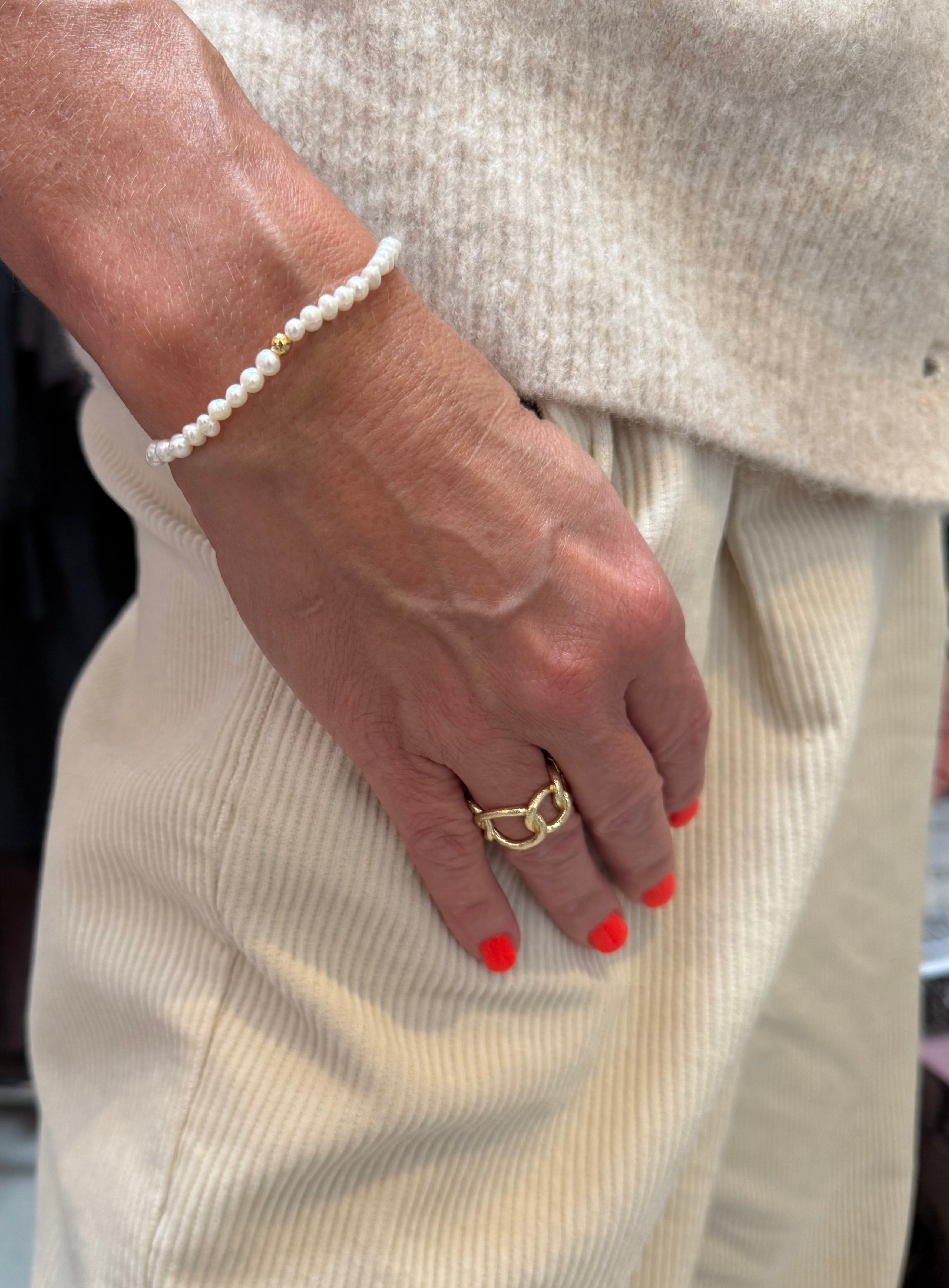 Pearl Bracelet - Guld/Ferskvandsperle