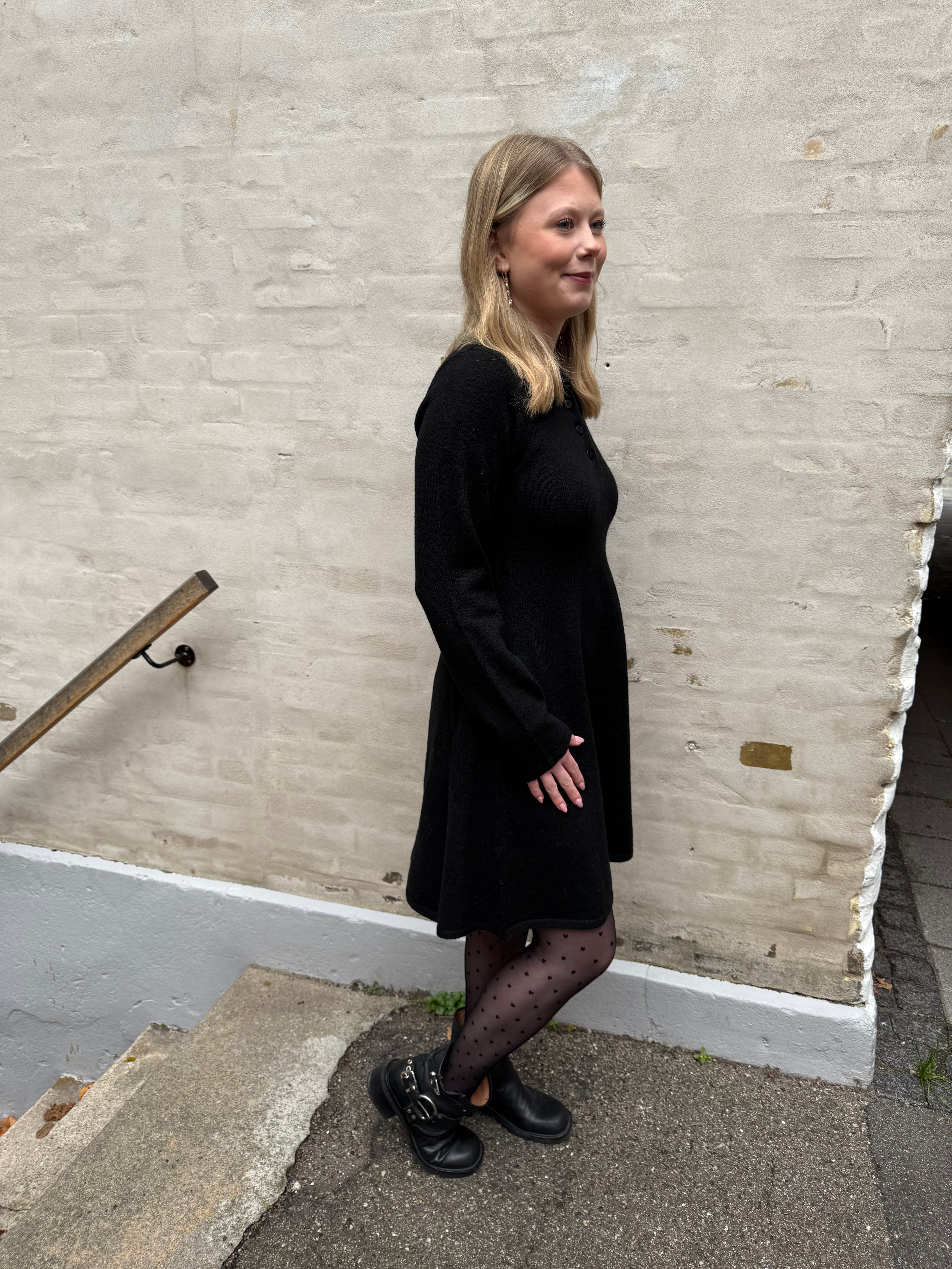 Rosemary Life L/S Collar Dress - Black