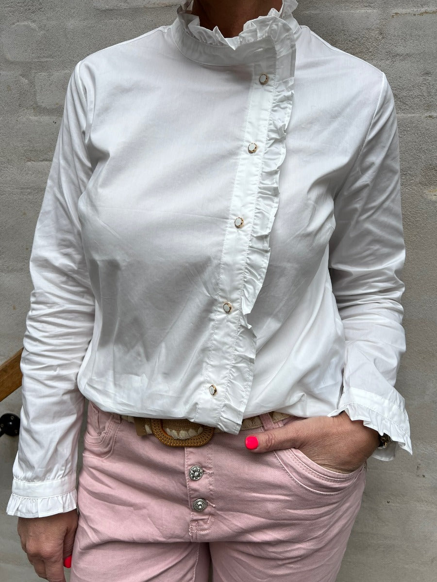 Antoinett frill shirt spring gardenia