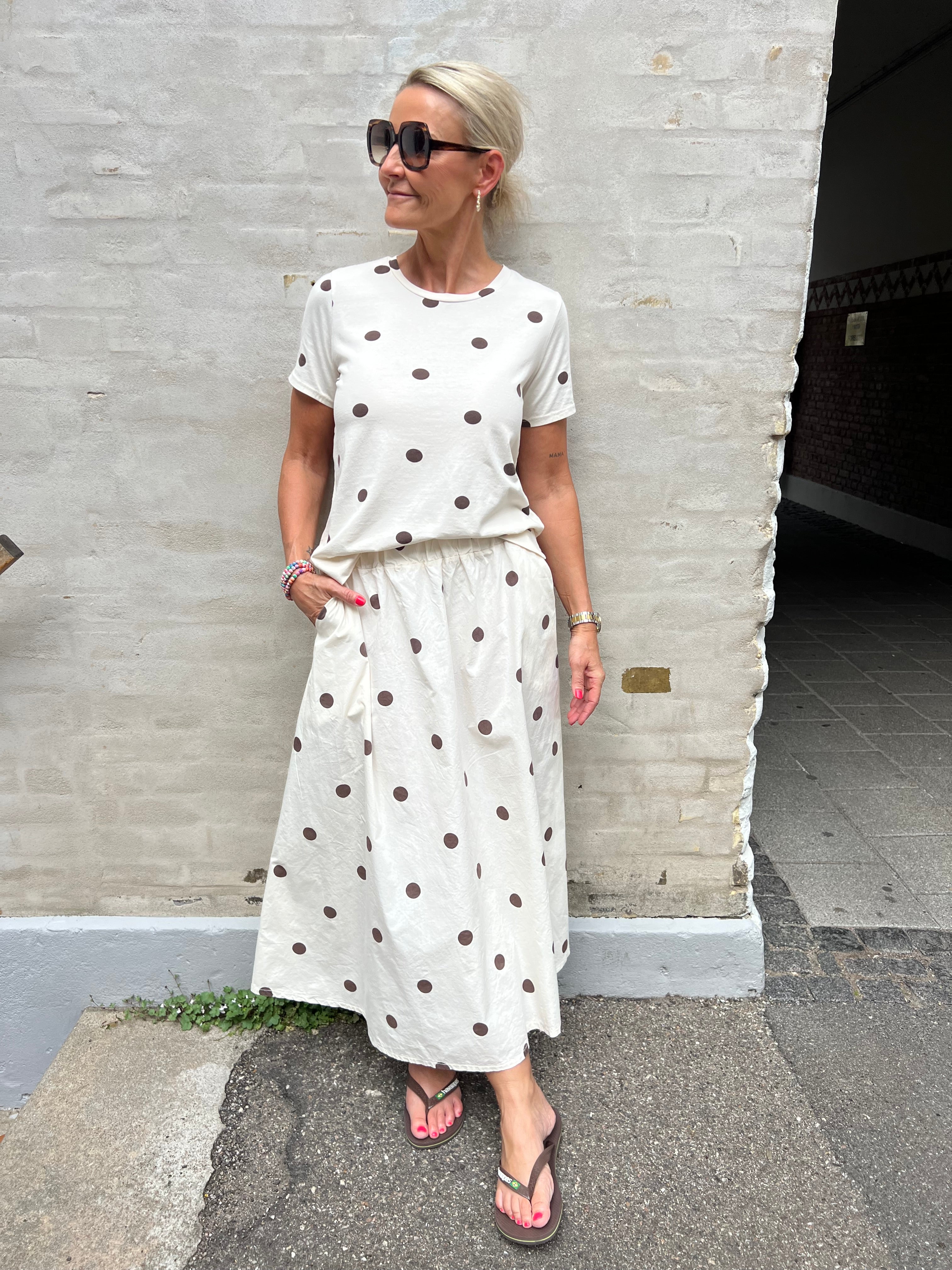 ABBIE Skirt - Coffee Dot