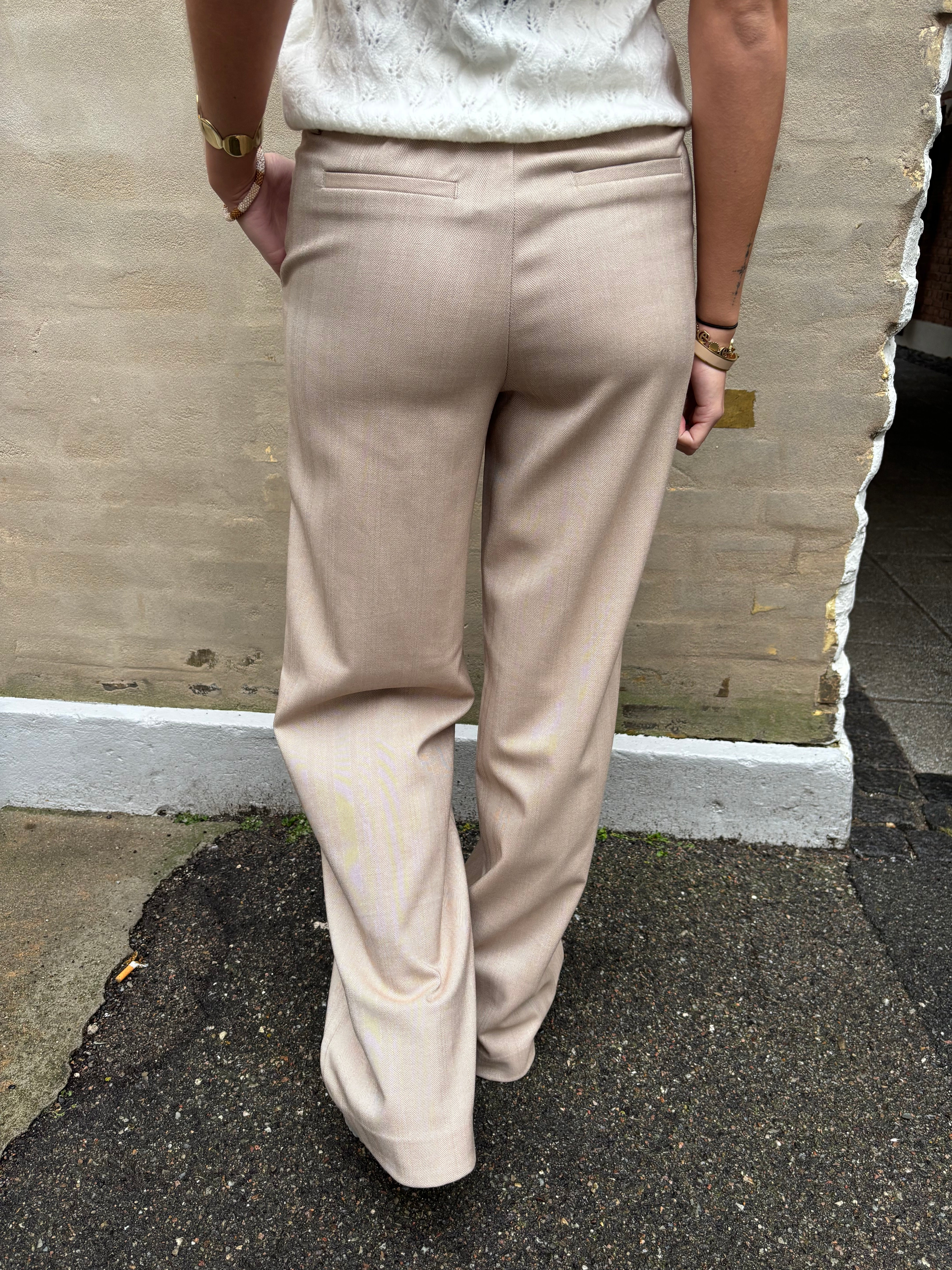 Lisa WIDE pant - Fossil Sandshell special stripe