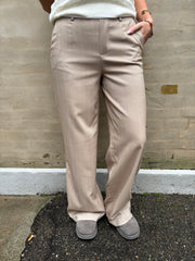 Lisa WIDE pant - Fossil Sandshell special stripe