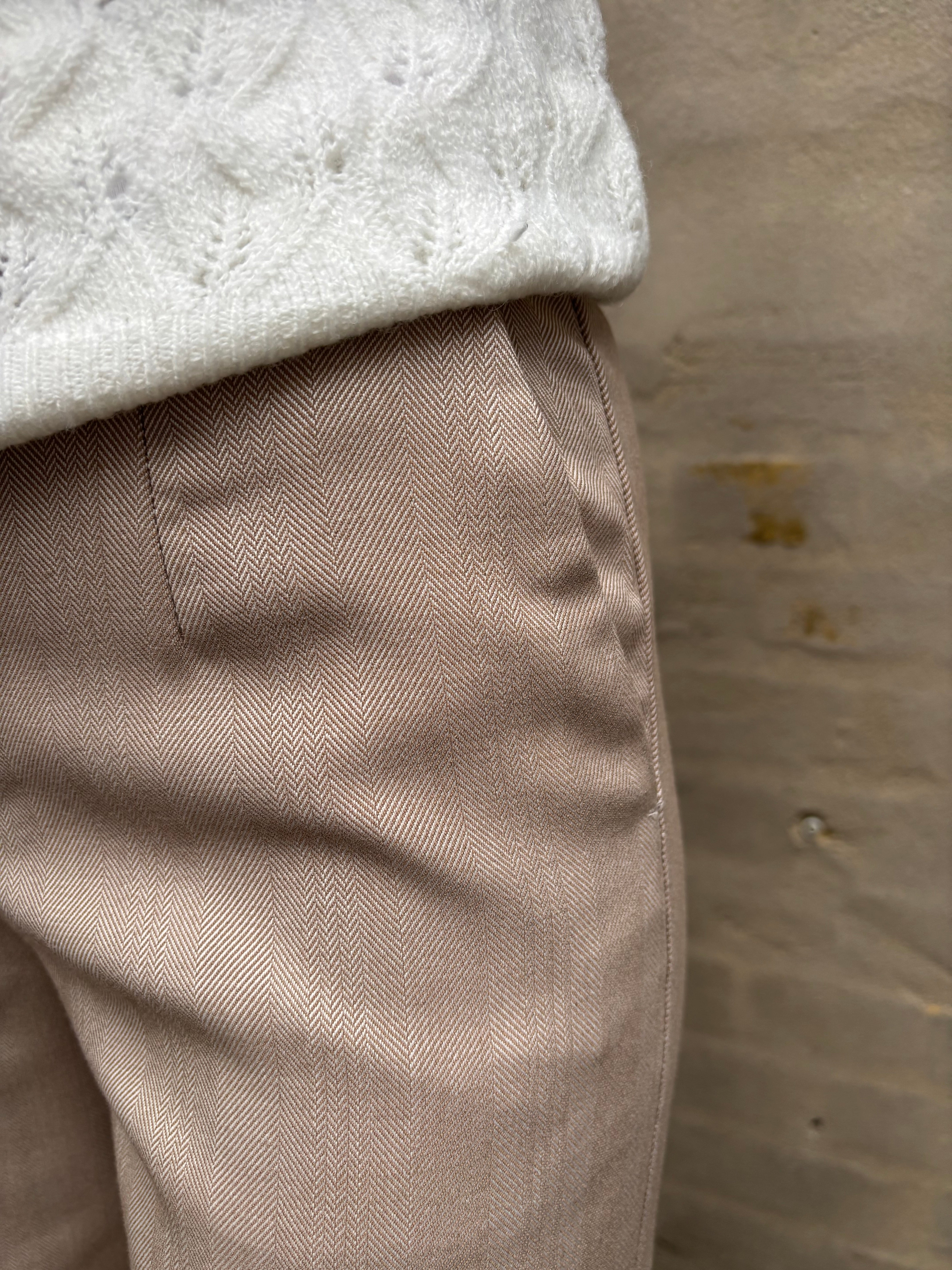 Lisa WIDE pant - Fossil Sandshell special stripe