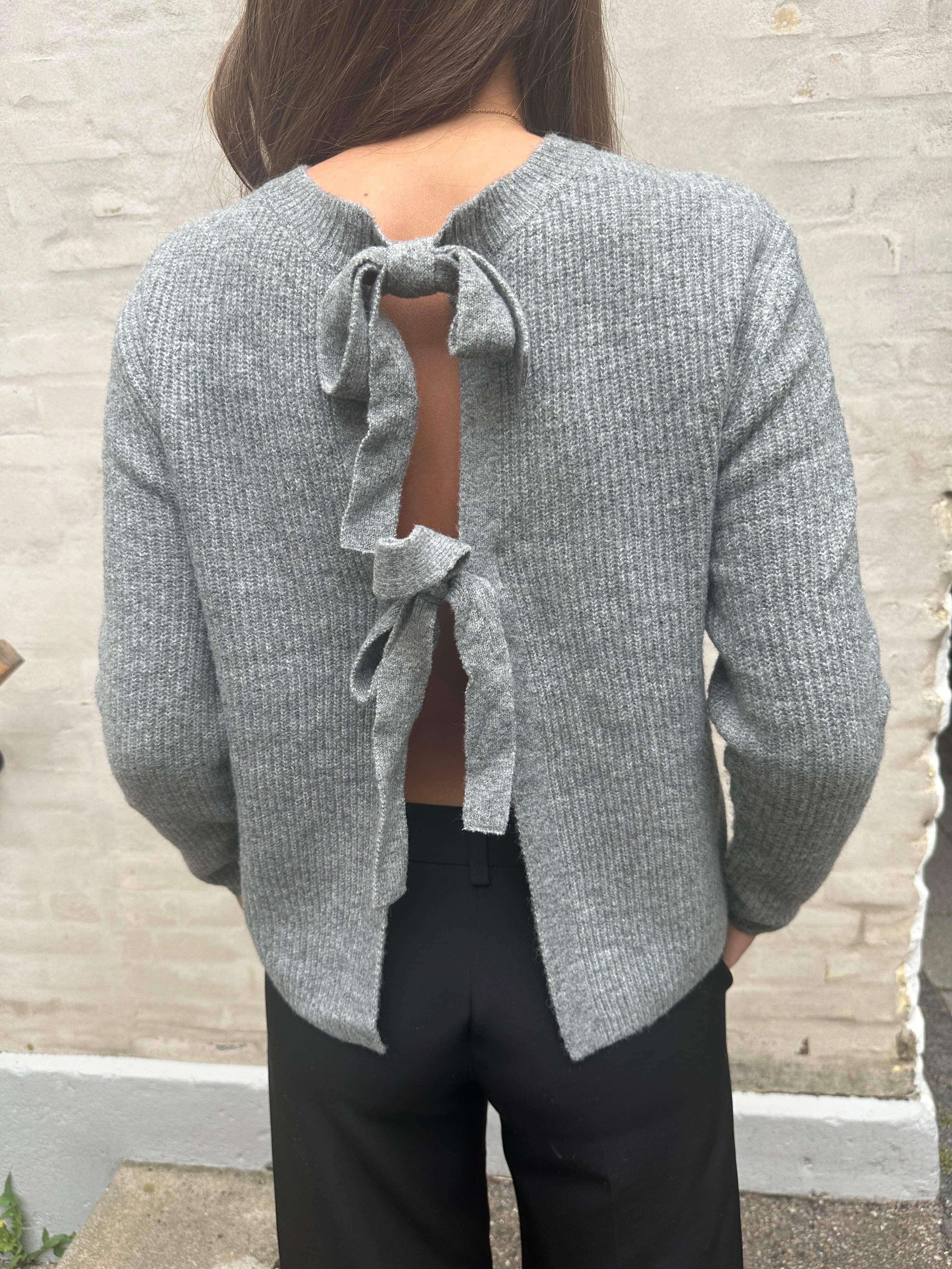 Silly reversible tie knit medium grey