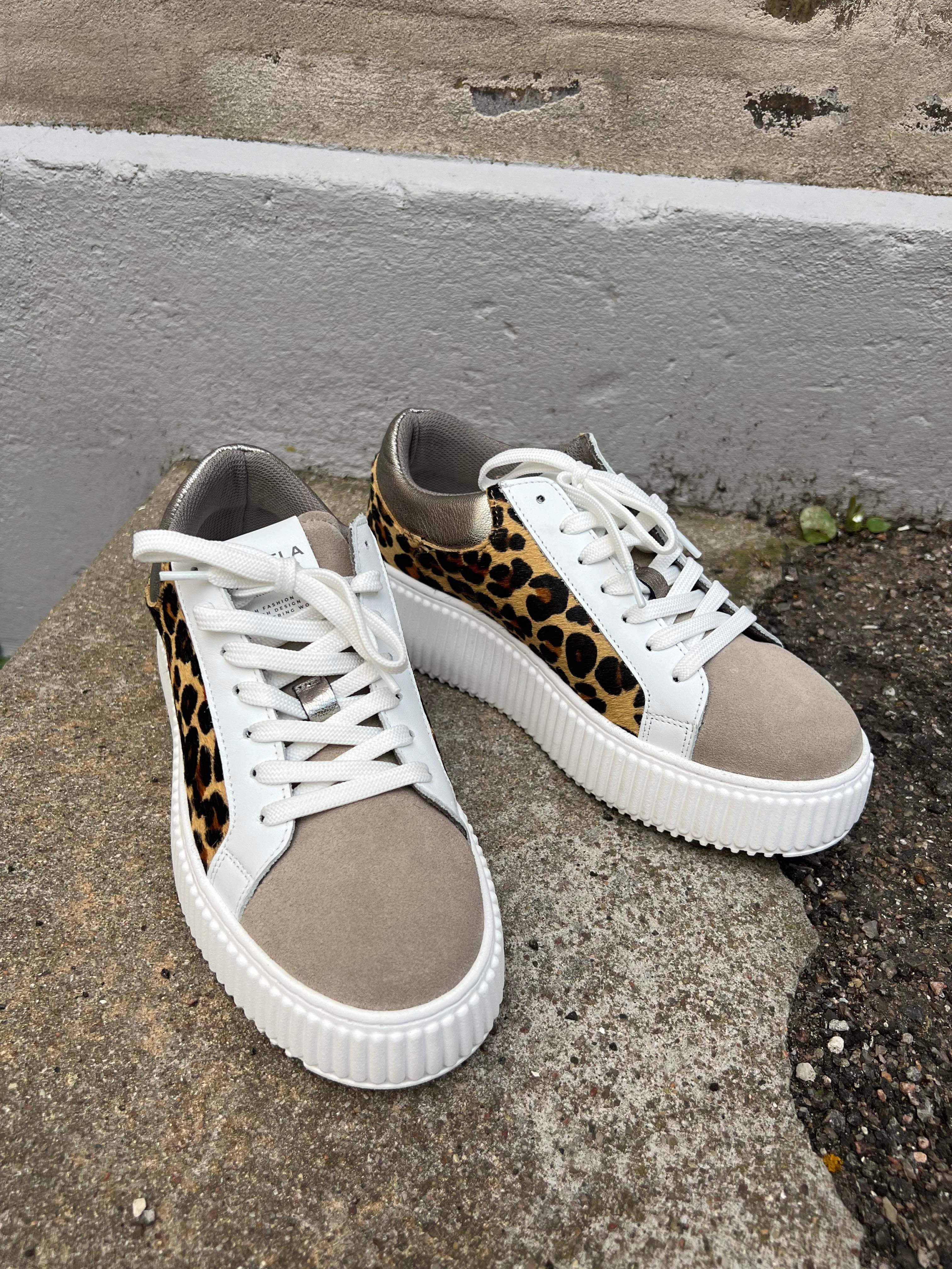 Court sneakers leopard