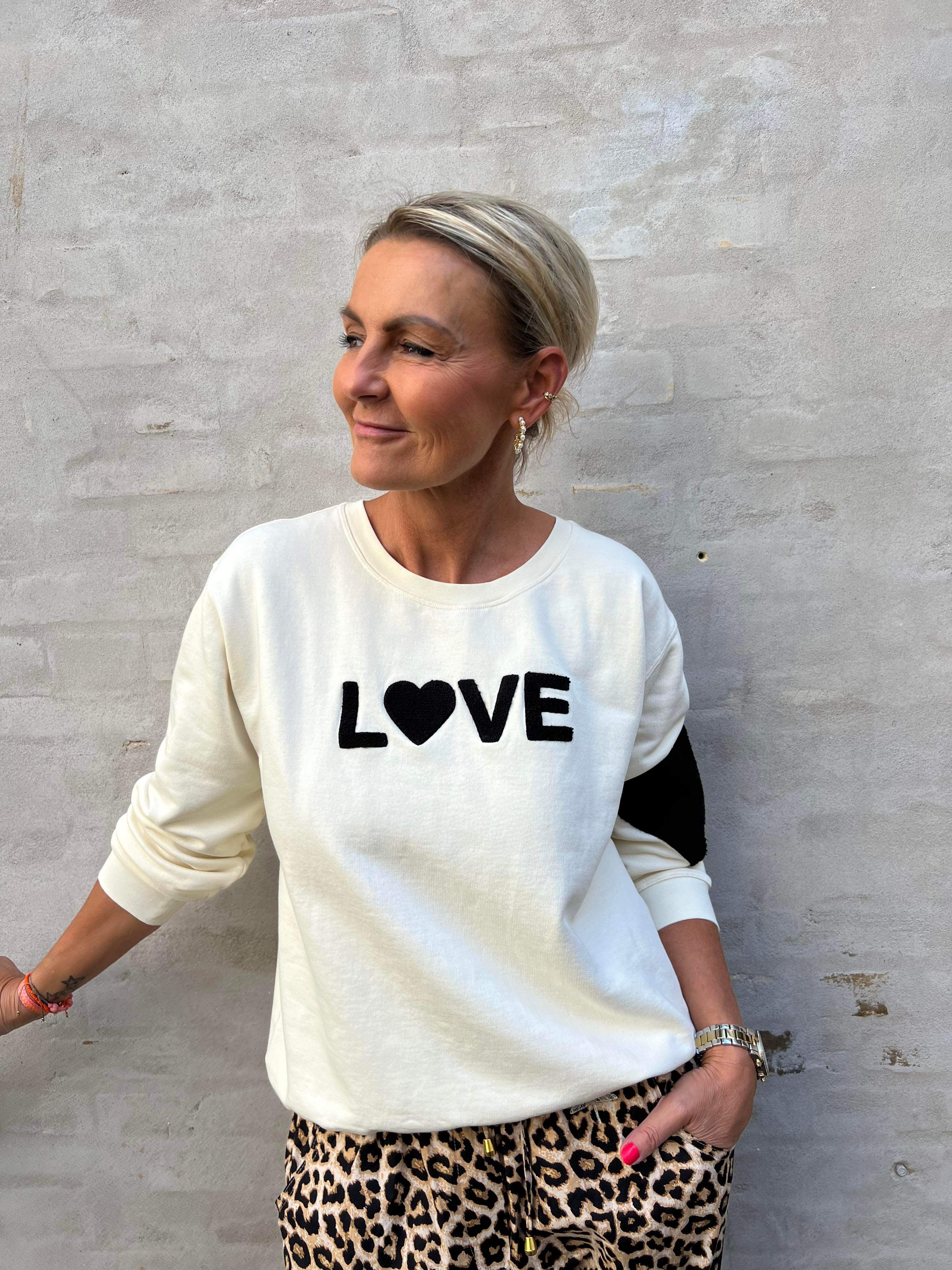 Sweatshirt LOVE natur/black