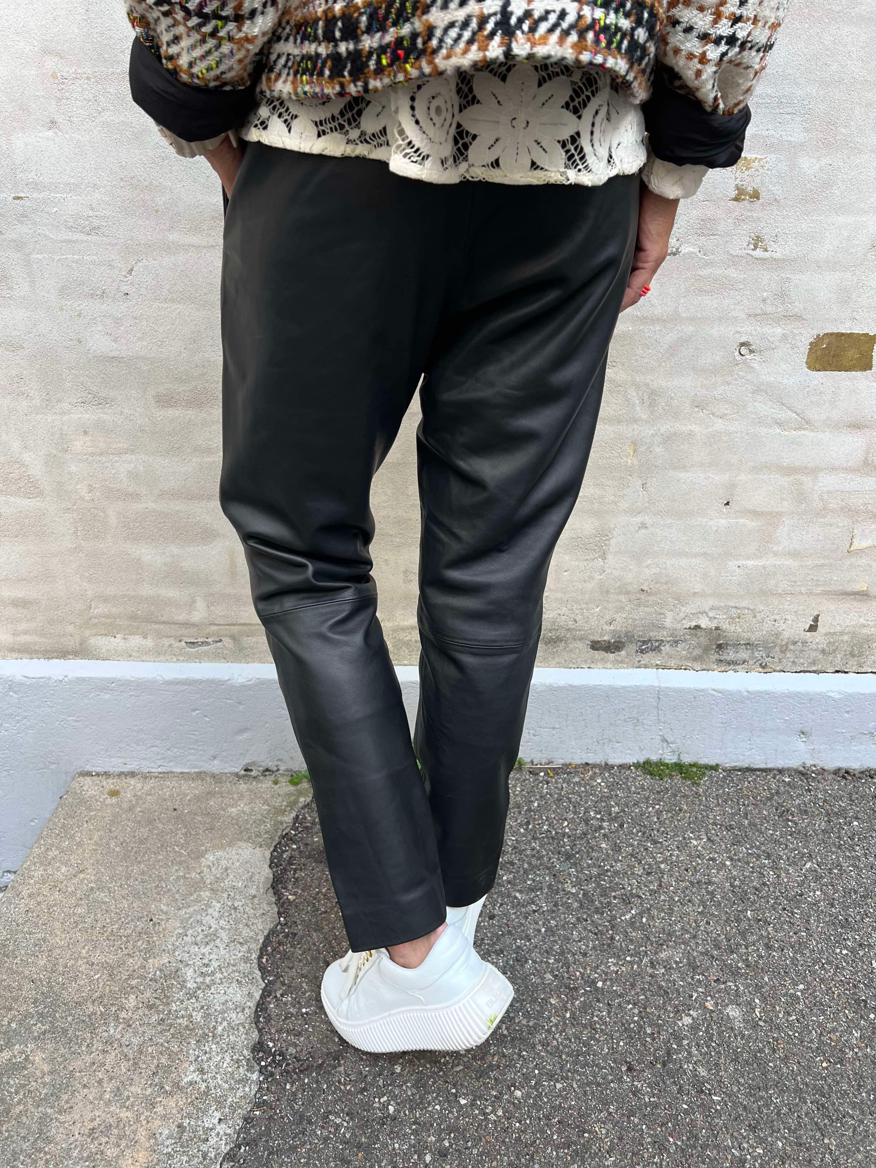 ShilohCC crop leather pant black